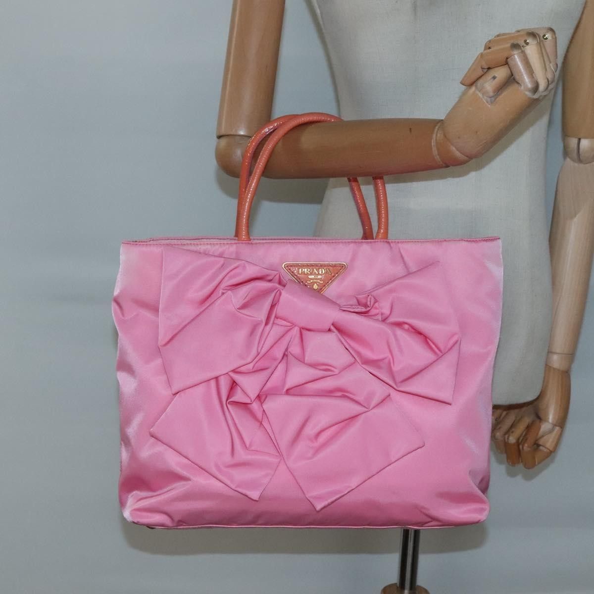 Prada Prada Logo Bow Convertible Tote Tessuto with Leather Size ONE SIZE - 14 Thumbnail