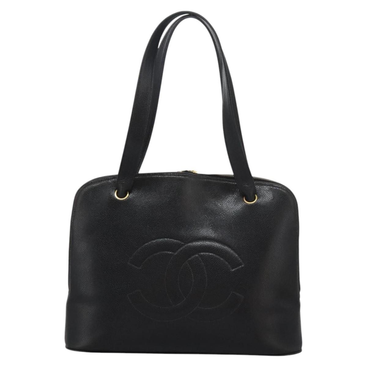 Chanel Vintage CC Dome Bag Leather