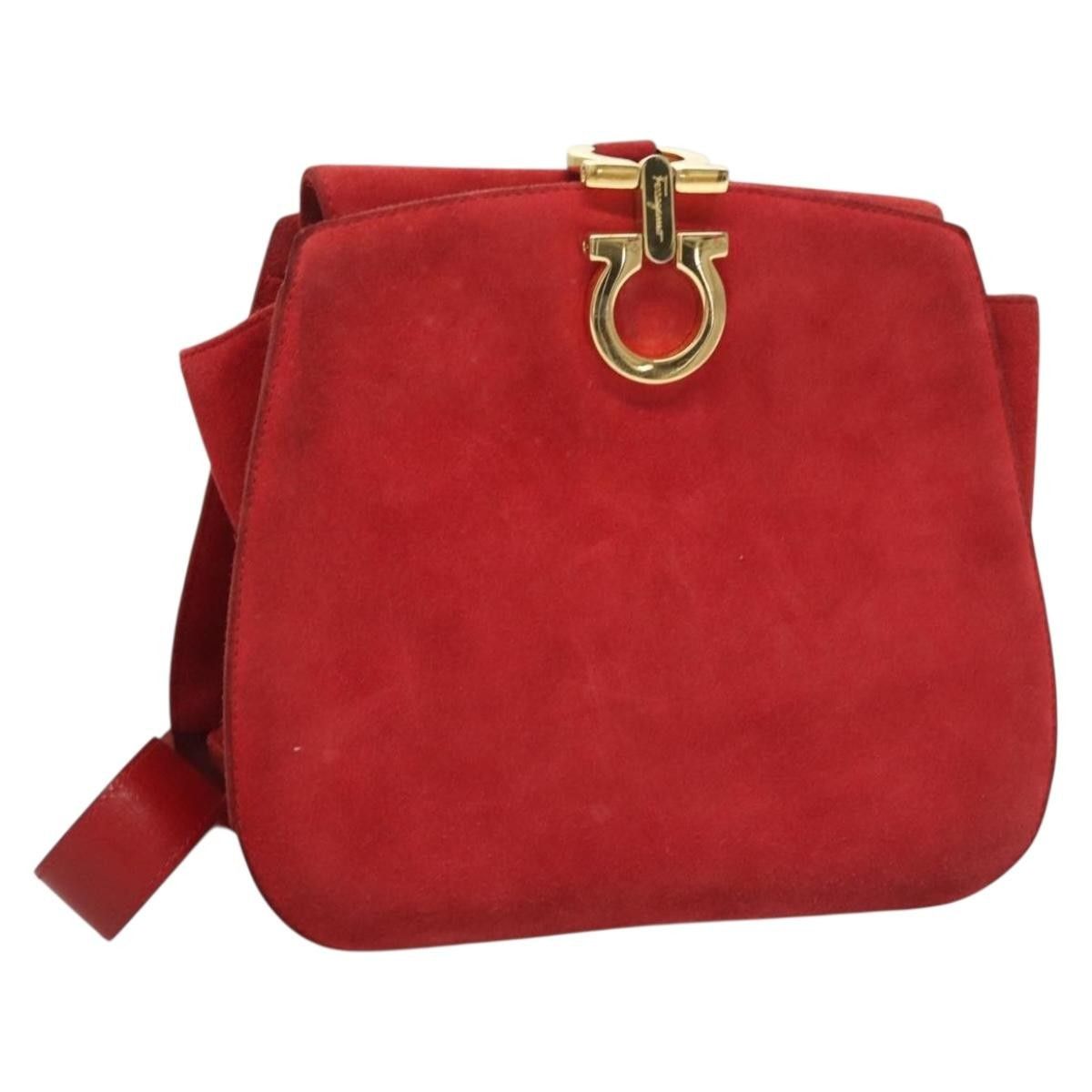 Salvatore Ferragamo Salvatore Ferragamo Gancini Shoulder Bag Suede Size ONE SIZE - 17 Thumbnail