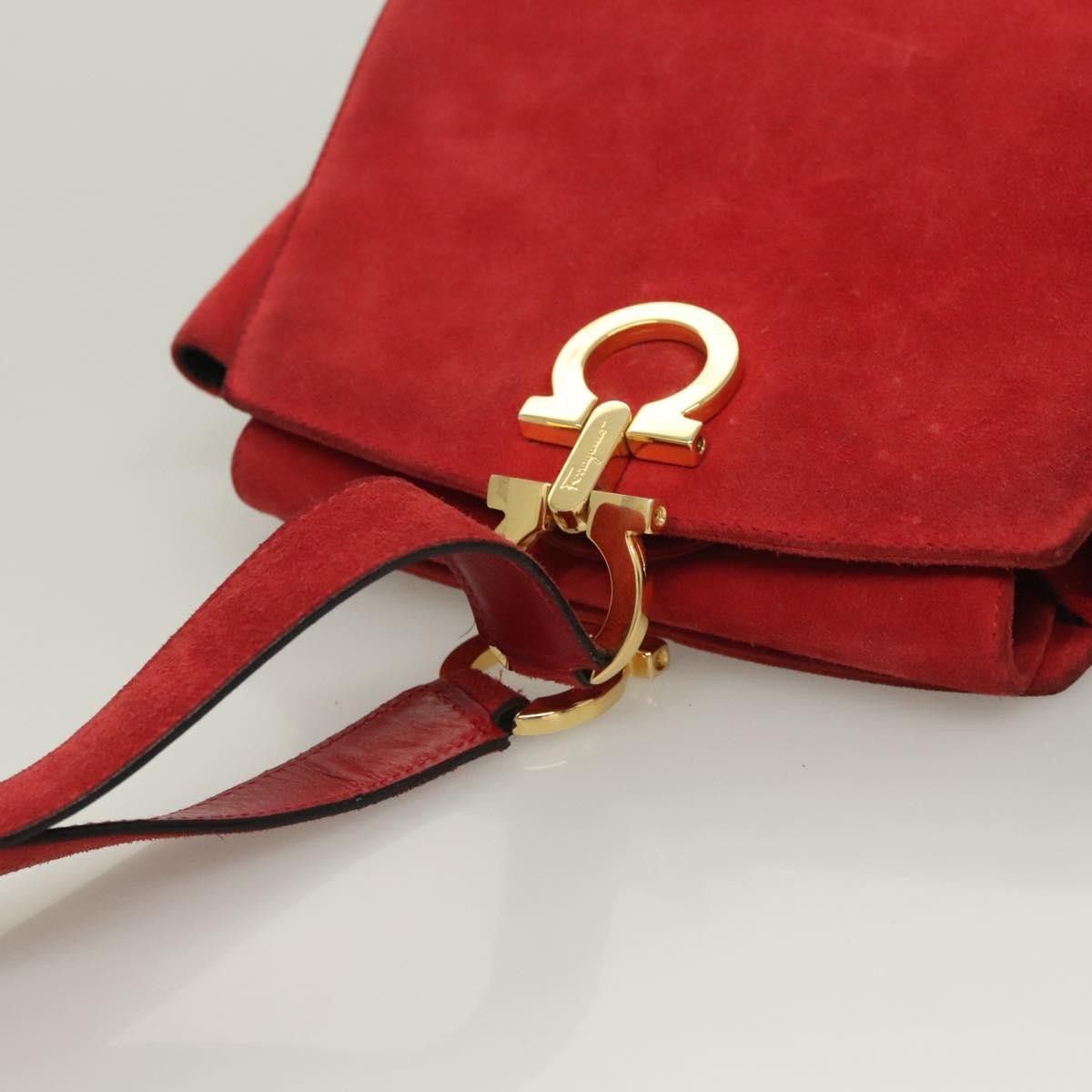 Salvatore Ferragamo Salvatore Ferragamo Gancini Shoulder Bag Suede Size ONE SIZE - 15 Thumbnail