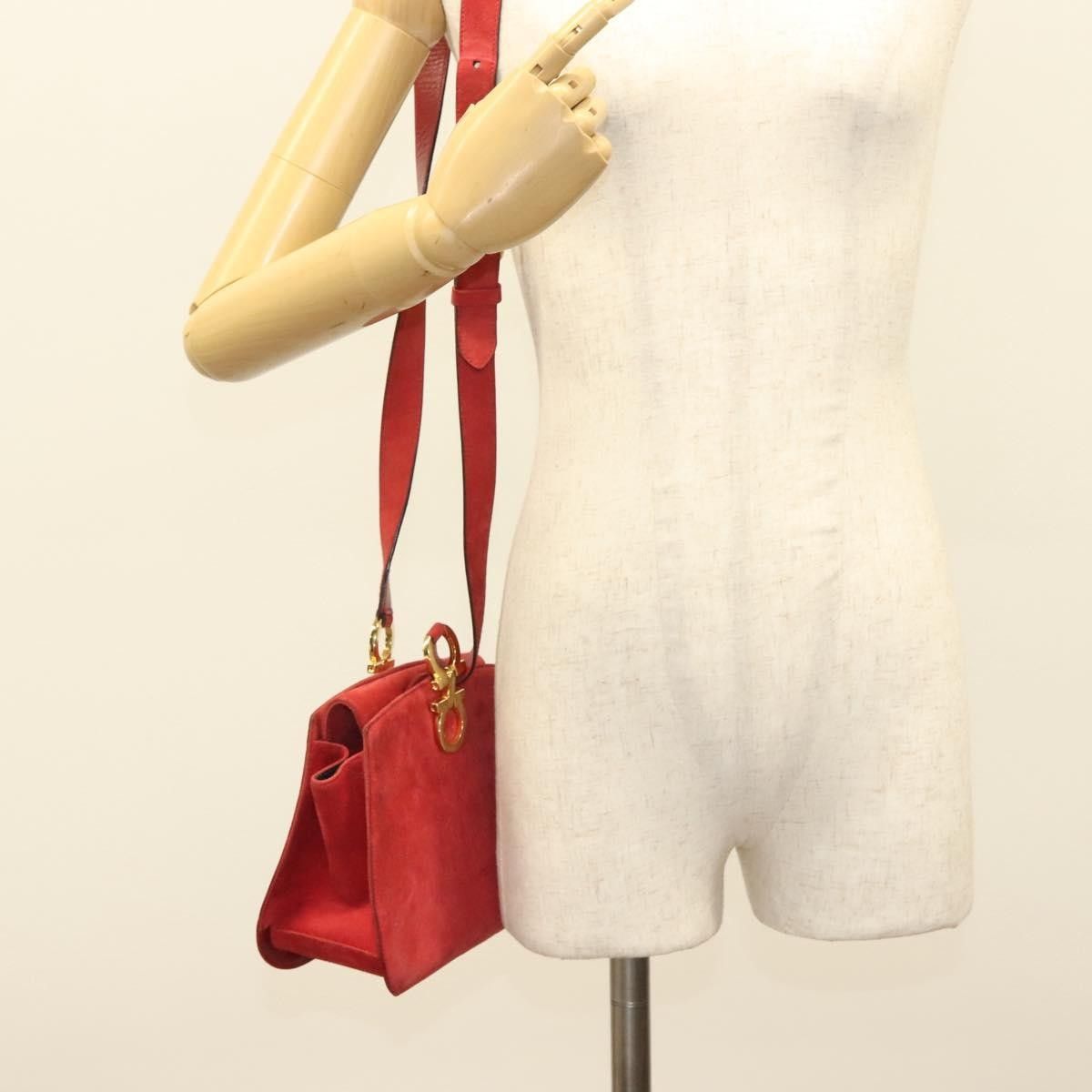 Salvatore Ferragamo Salvatore Ferragamo Gancini Shoulder Bag Suede Size ONE SIZE - 13 Thumbnail