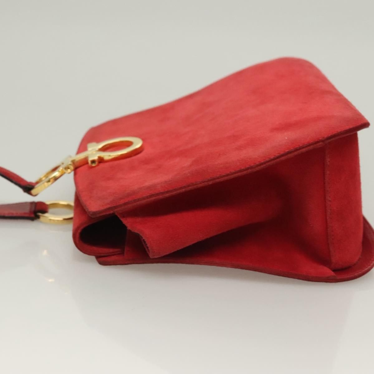 Salvatore Ferragamo Salvatore Ferragamo Gancini Shoulder Bag Suede Size ONE SIZE - 4 Thumbnail