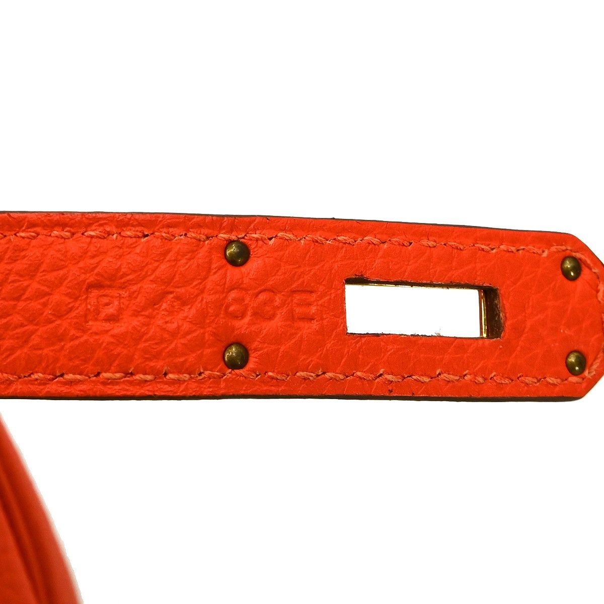 Hermes Hermes Kelly Handbag Orange Clemence with Gold Hardware Size ONE SIZE - 5 Thumbnail