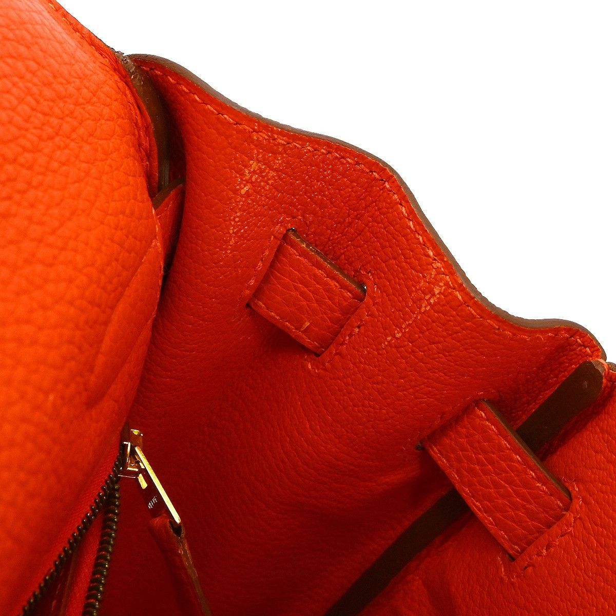 Hermes Hermes Kelly Handbag Orange Clemence with Gold Hardware Size ONE SIZE - 8 Thumbnail