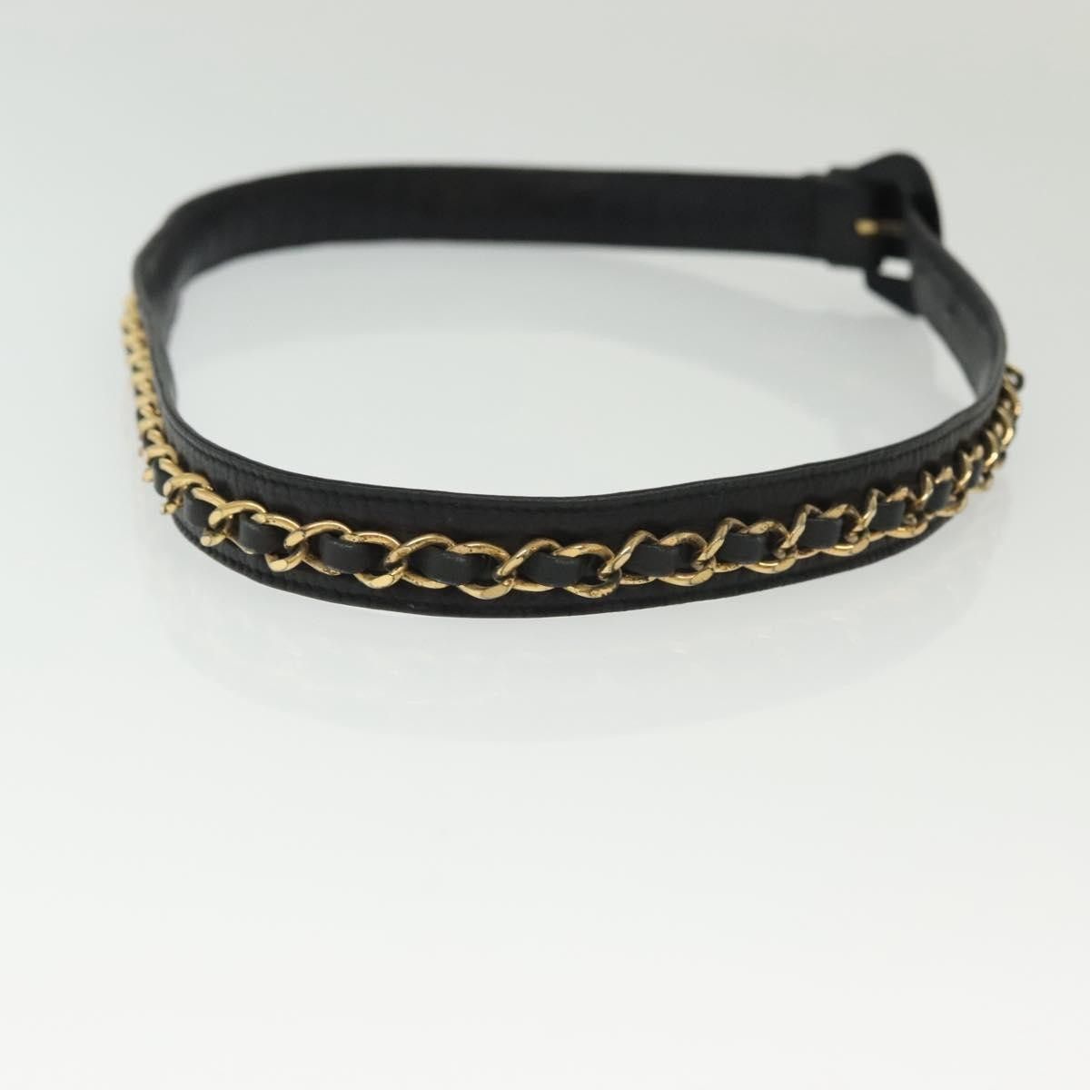Chanel Chanel Vintage Buckle Chain Belt Leather and Metal Size ONE SIZE - 4 Thumbnail