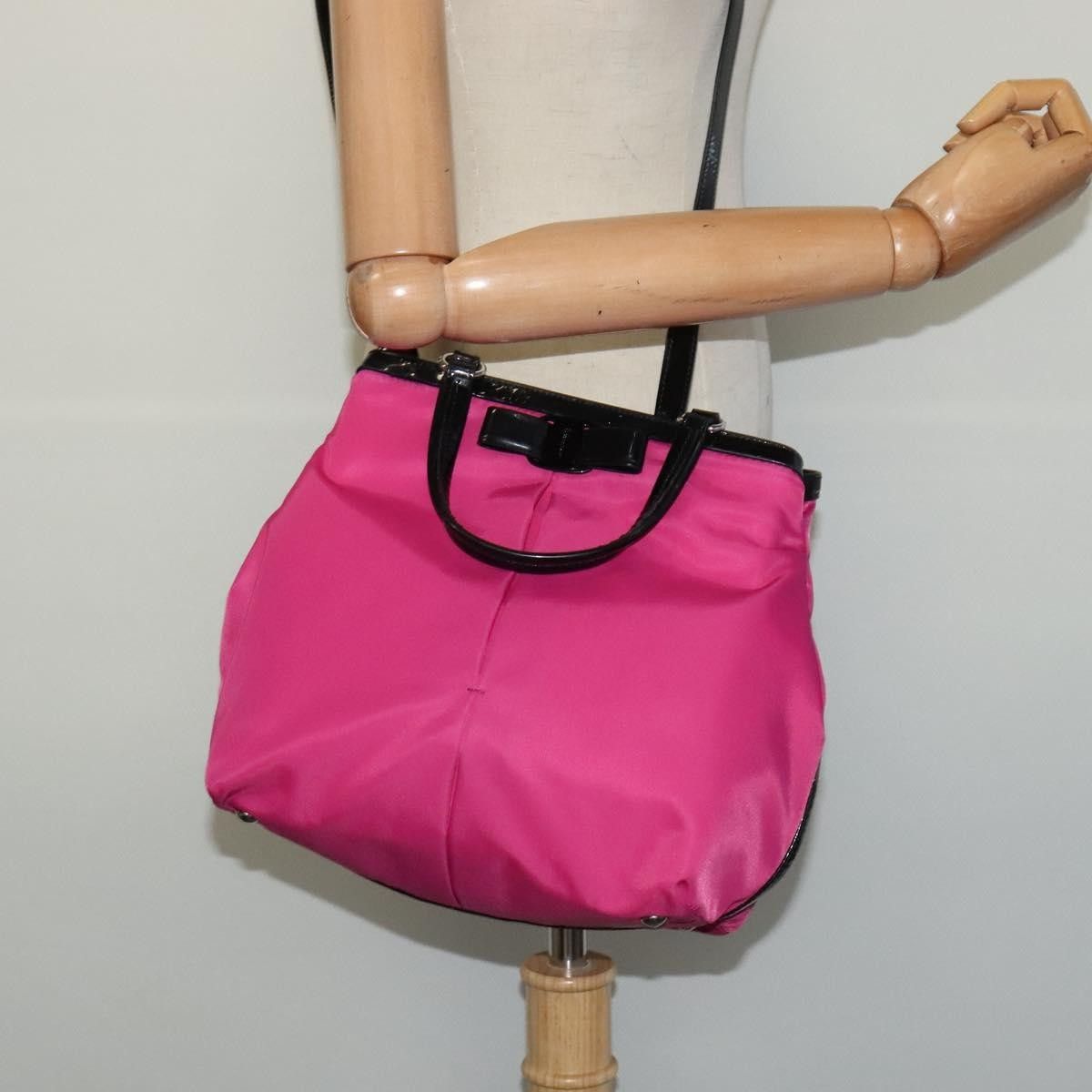 Salvatore Ferragamo Salvatore Ferragamo Vala Handbag Nylon Size ONE SIZE - 14 Thumbnail