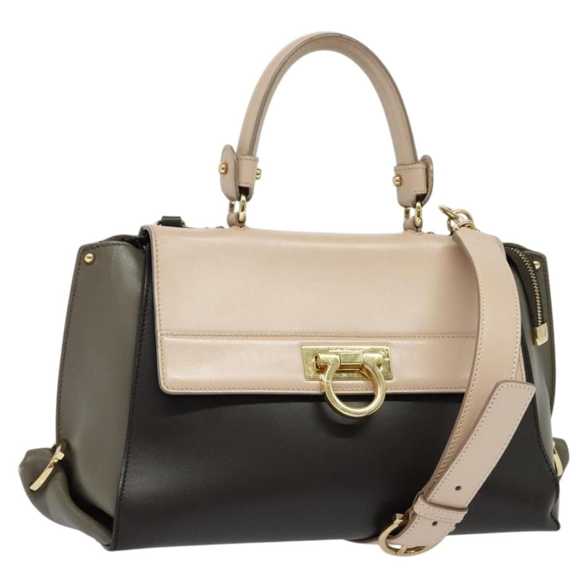 Salvatore Ferragamo Salvatore Ferragamo Sofia Satchel Leather Size ONE SIZE - 14 Thumbnail