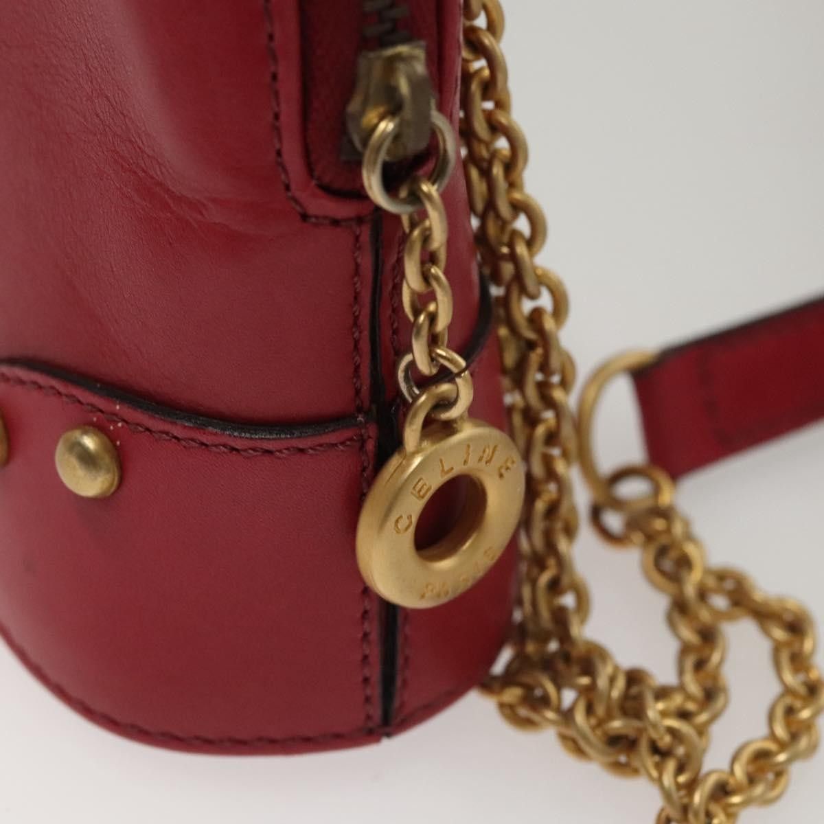 Celine Celine Zip Around Chain Shoulder Bag Leather Size ONE SIZE - 14 Thumbnail