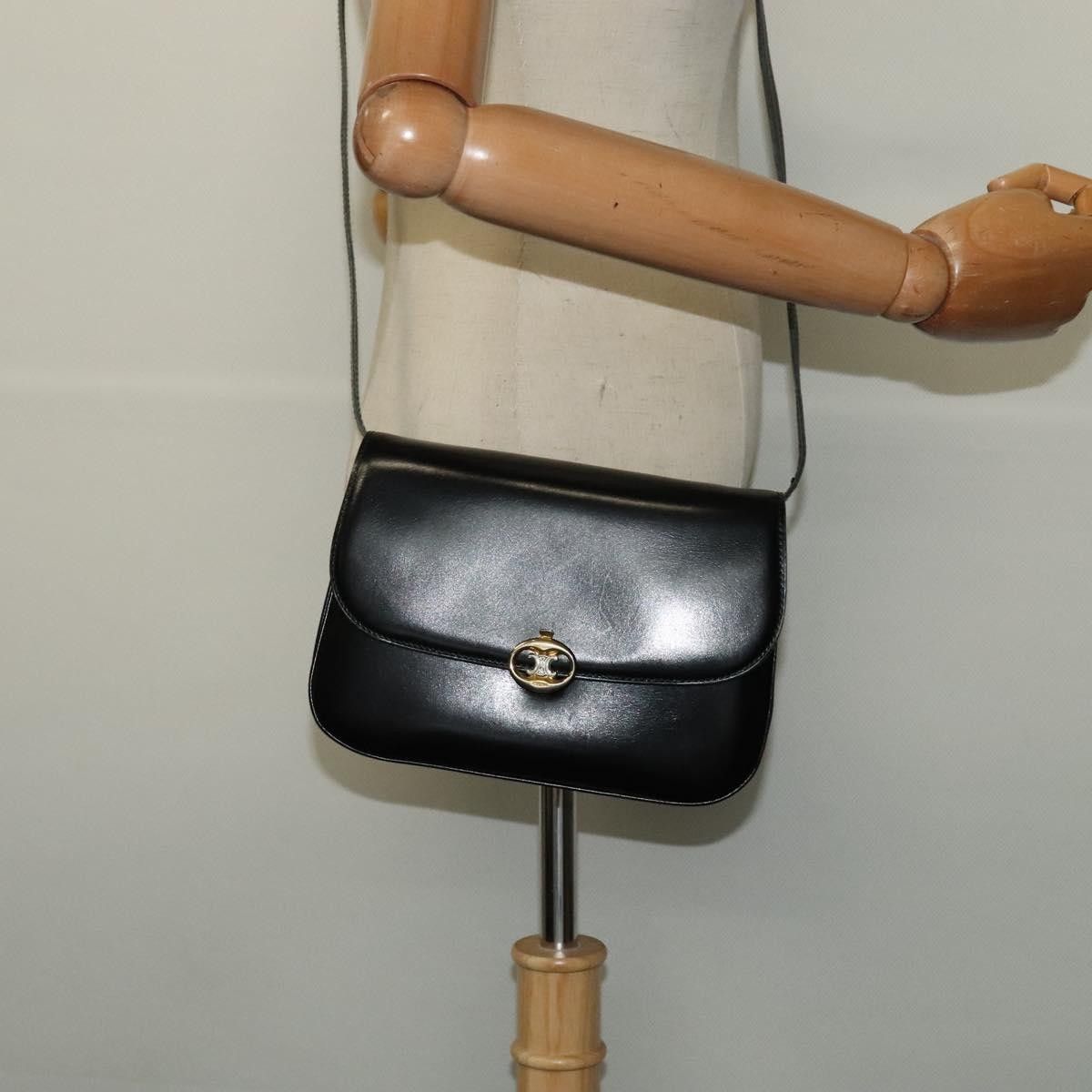 Celine Celine Vintage Triomphe Flap Bag Leather Size ONE SIZE - 14 Thumbnail
