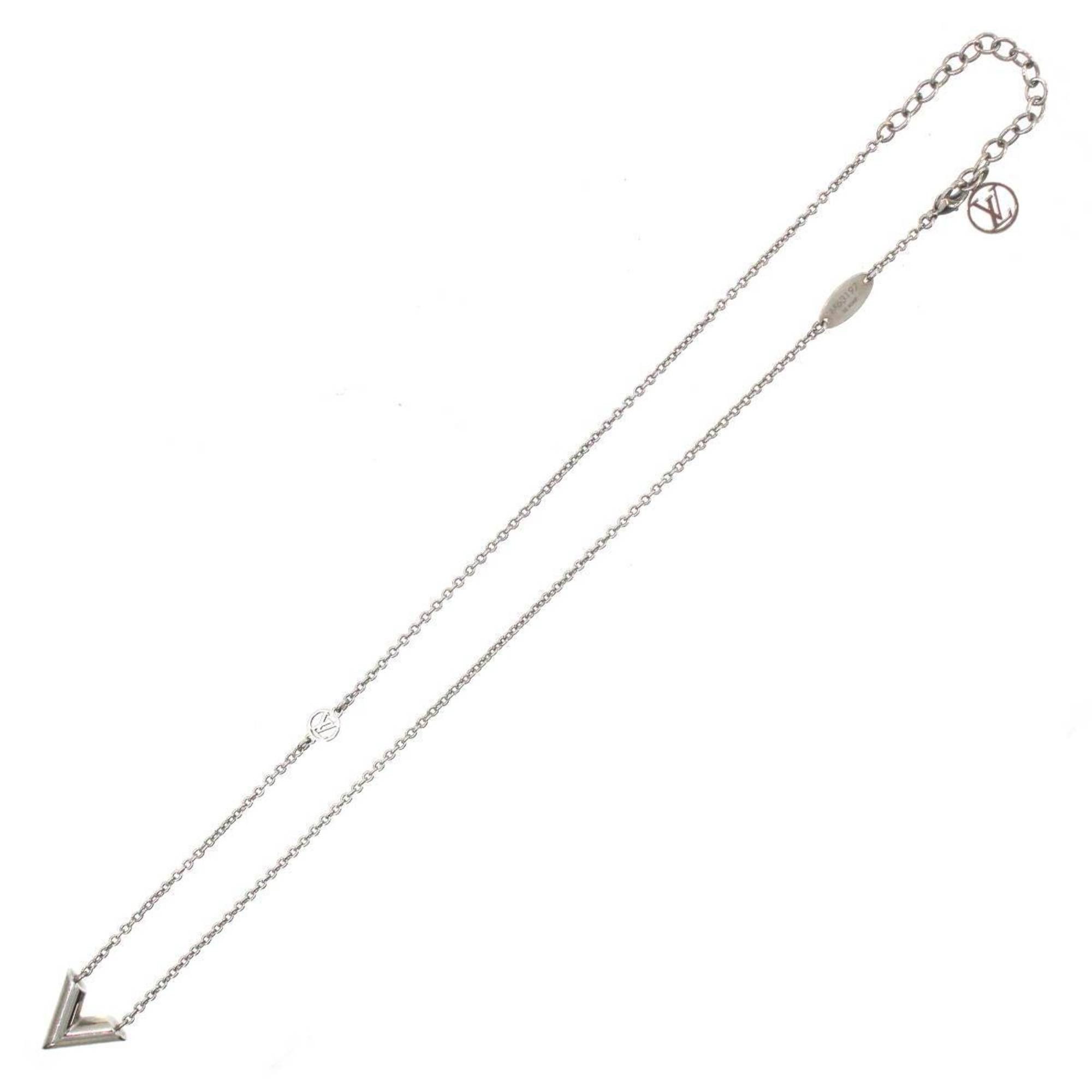 Louis Vuitton LOUIS VUITTON Essential V Necklace, Silver, M63197, LE4262, Neck circumference: Approximately 42.5-48cm Size ONE SIZE - 3 Thumbnail