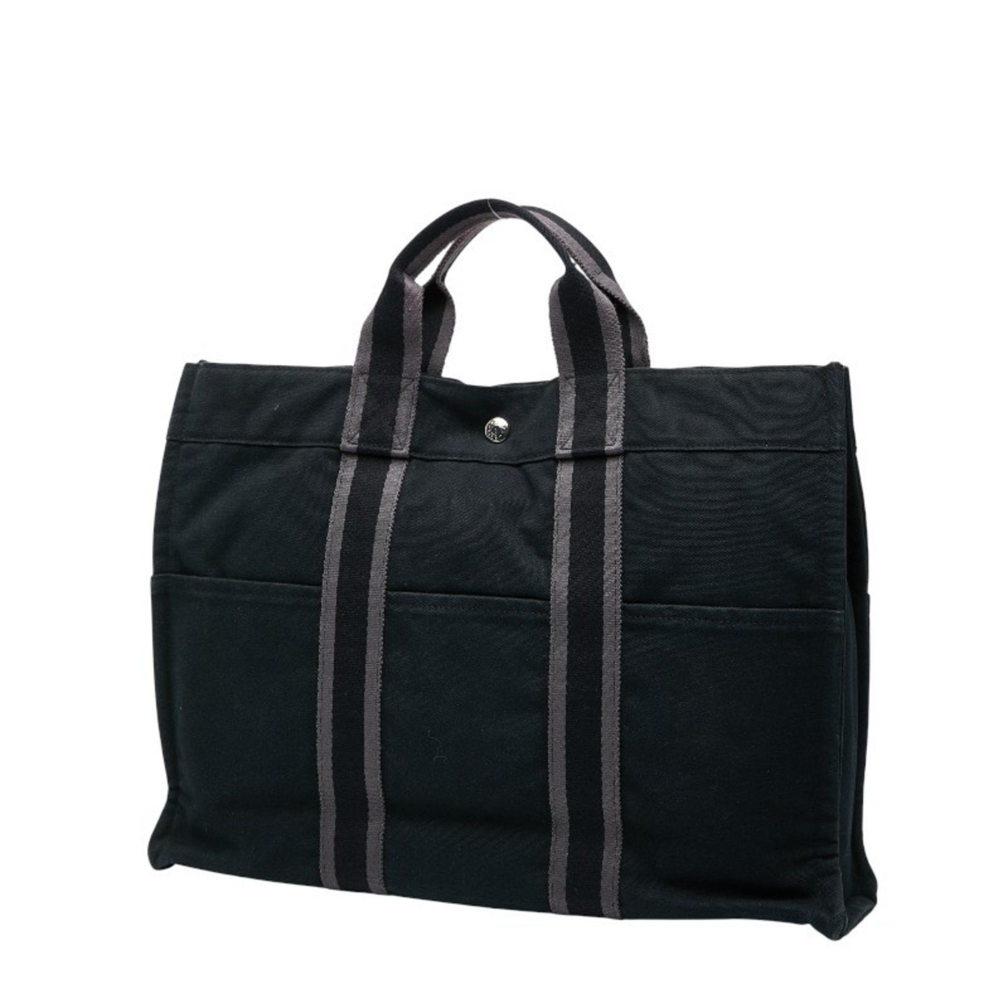 Hermes Hermes Four Tote MM Bag Handbag Black/Gray Canvas Women's HERMES Size ONE SIZE - 2 Thumbnail