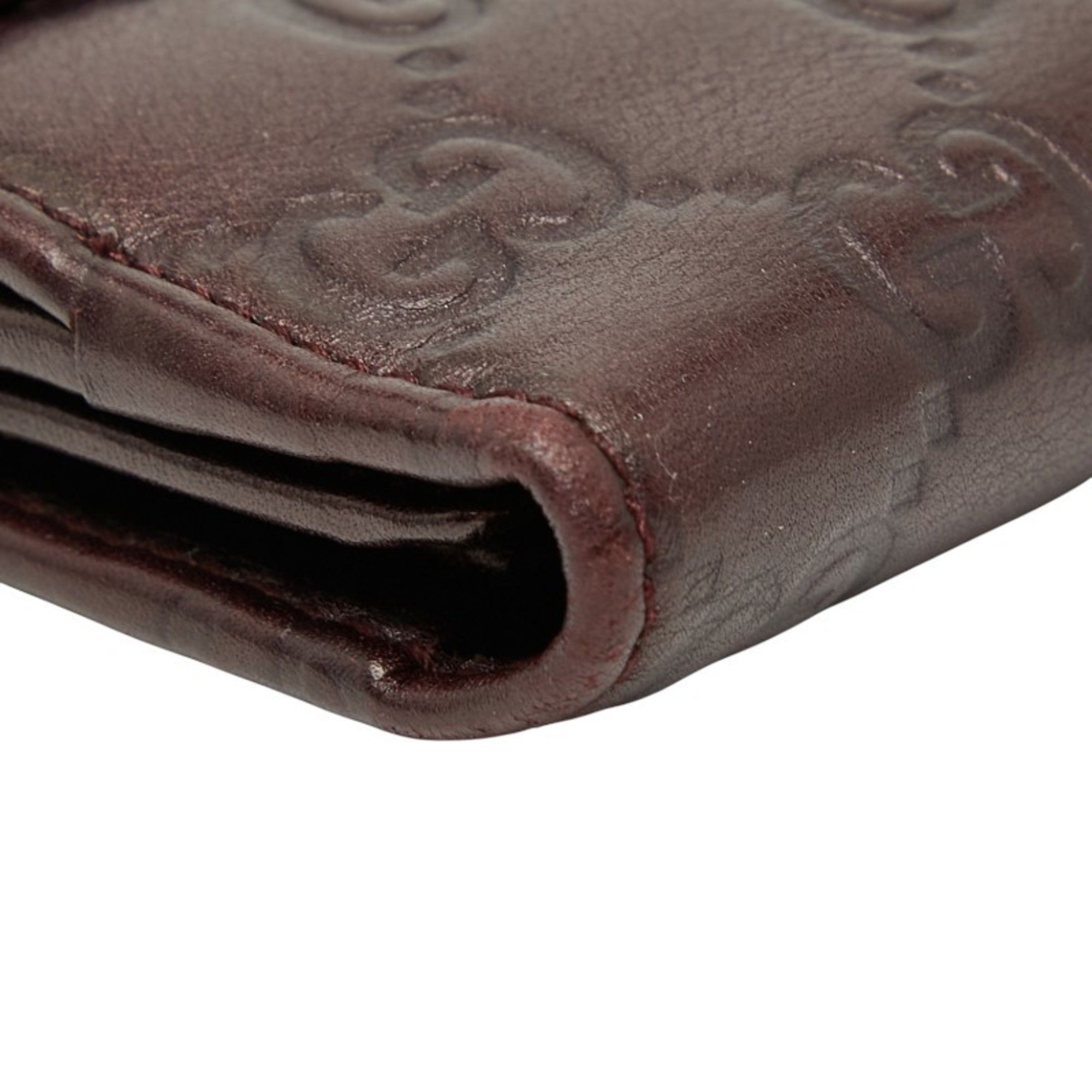 Gucci Gucci Guccissima Double-Hook Long Wallet 112715 Brown Leather Women's GUCCI Size ONE SIZE - 7 Thumbnail