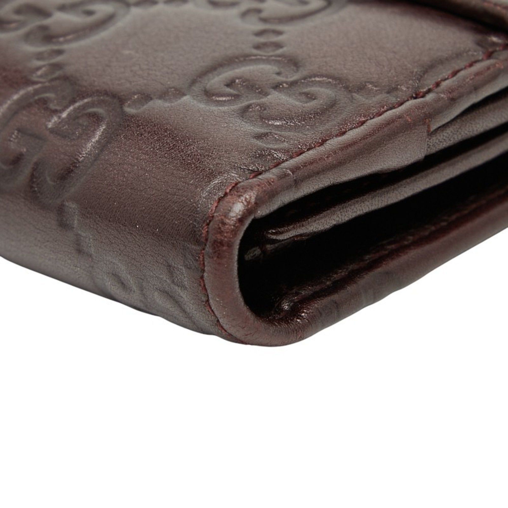 Gucci Gucci Guccissima Double-Hook Long Wallet 112715 Brown Leather Women's GUCCI Size ONE SIZE - 6 Thumbnail