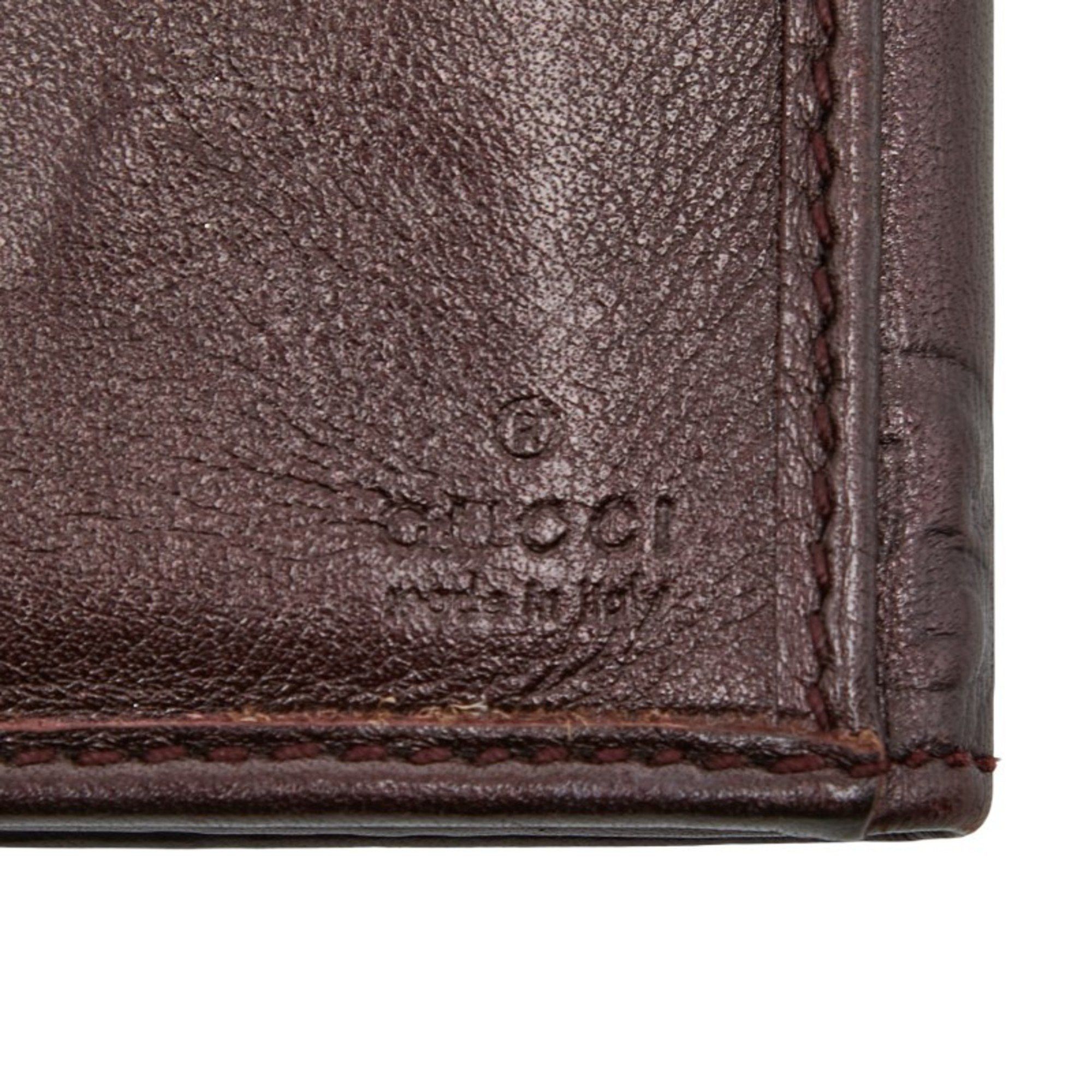 Gucci Gucci Guccissima Double-Hook Long Wallet 112715 Brown Leather Women's GUCCI Size ONE SIZE - 10 Thumbnail