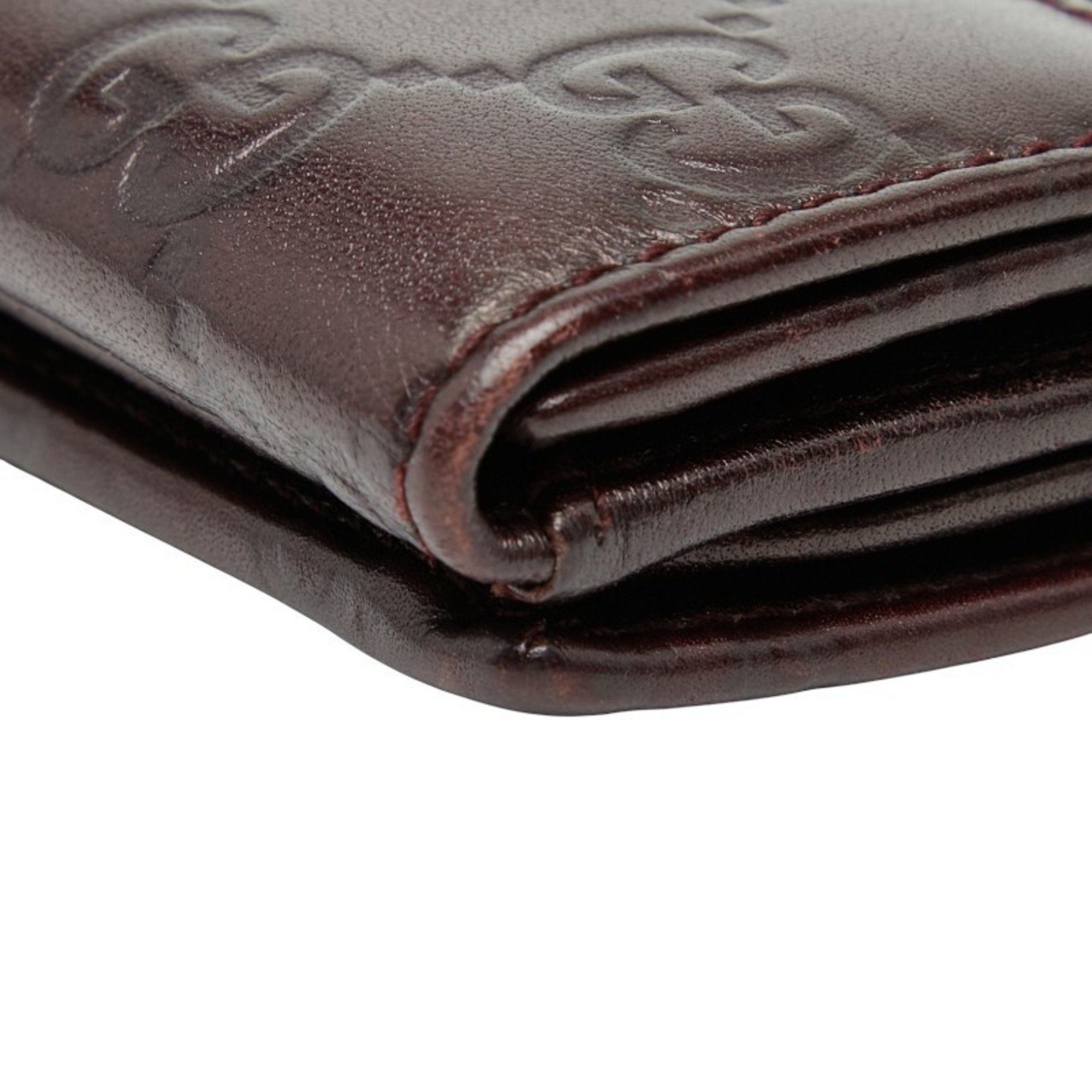 Gucci Gucci Guccissima Double-Hook Long Wallet 112715 Brown Leather Women's GUCCI Size ONE SIZE - 8 Thumbnail