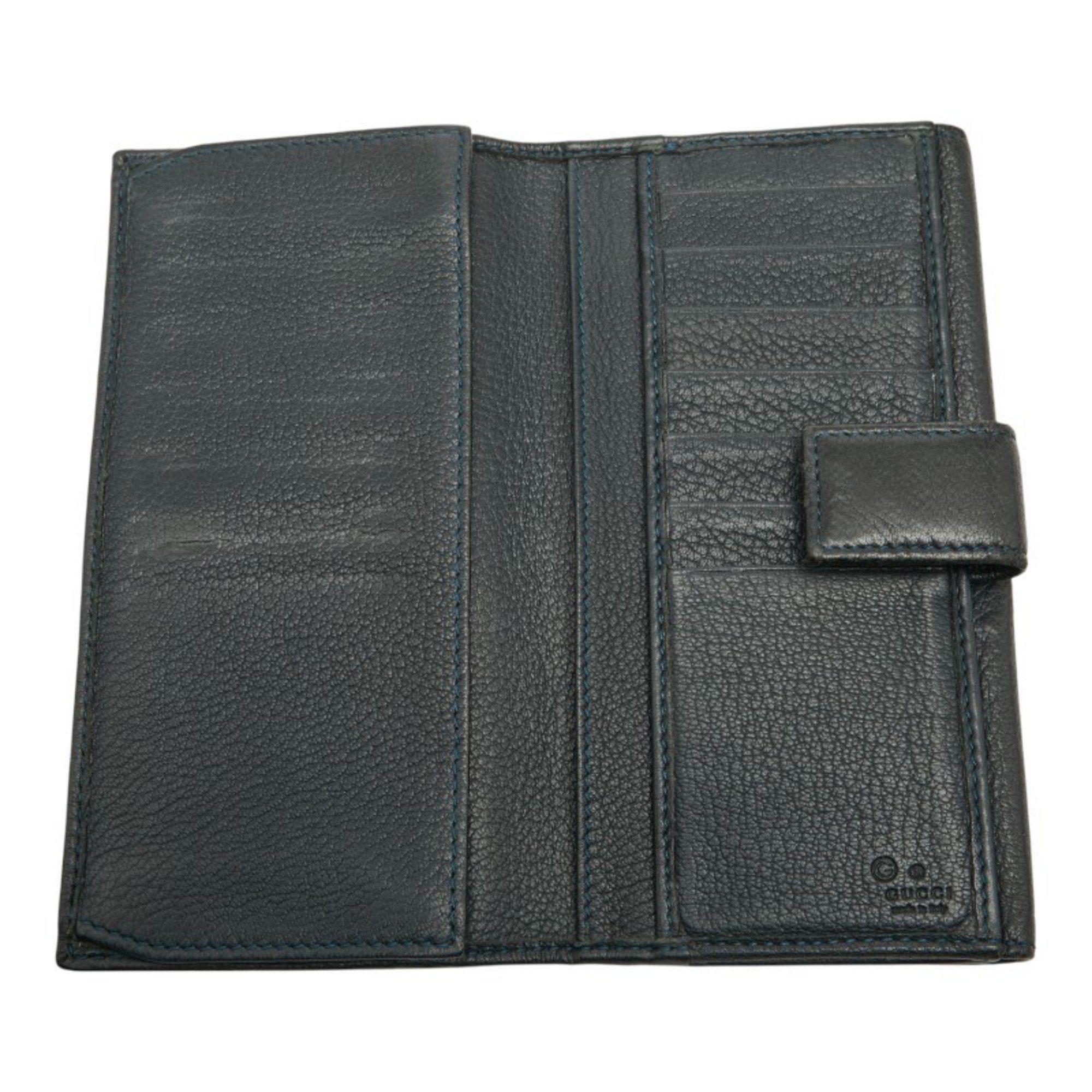 Gucci Gucci Interlocking G Long Wallet 231843 Navy Leather Women's GUCCI Size ONE SIZE - 6 Thumbnail