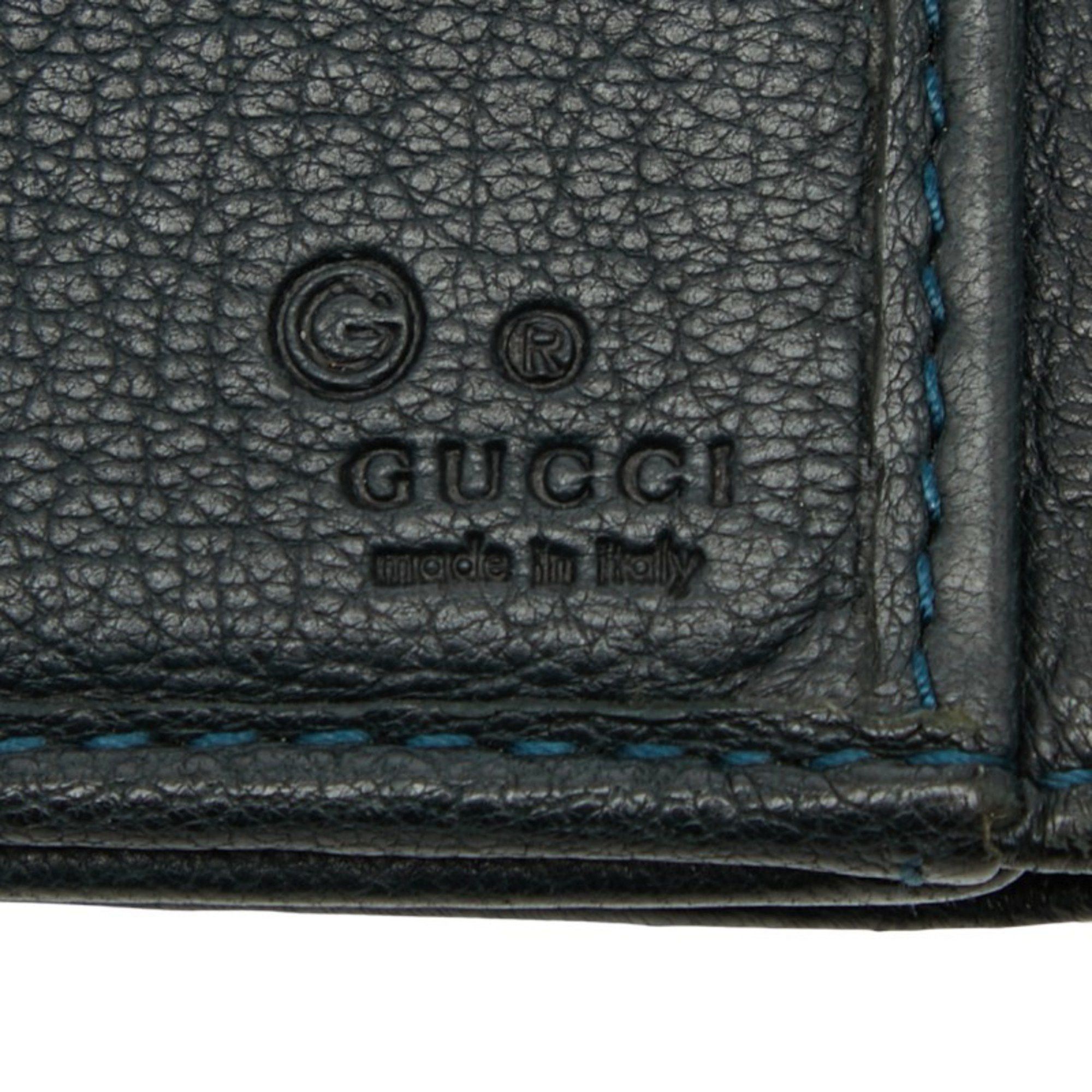 Gucci Gucci Interlocking G Long Wallet 231843 Navy Leather Women's GUCCI Size ONE SIZE - 7 Thumbnail