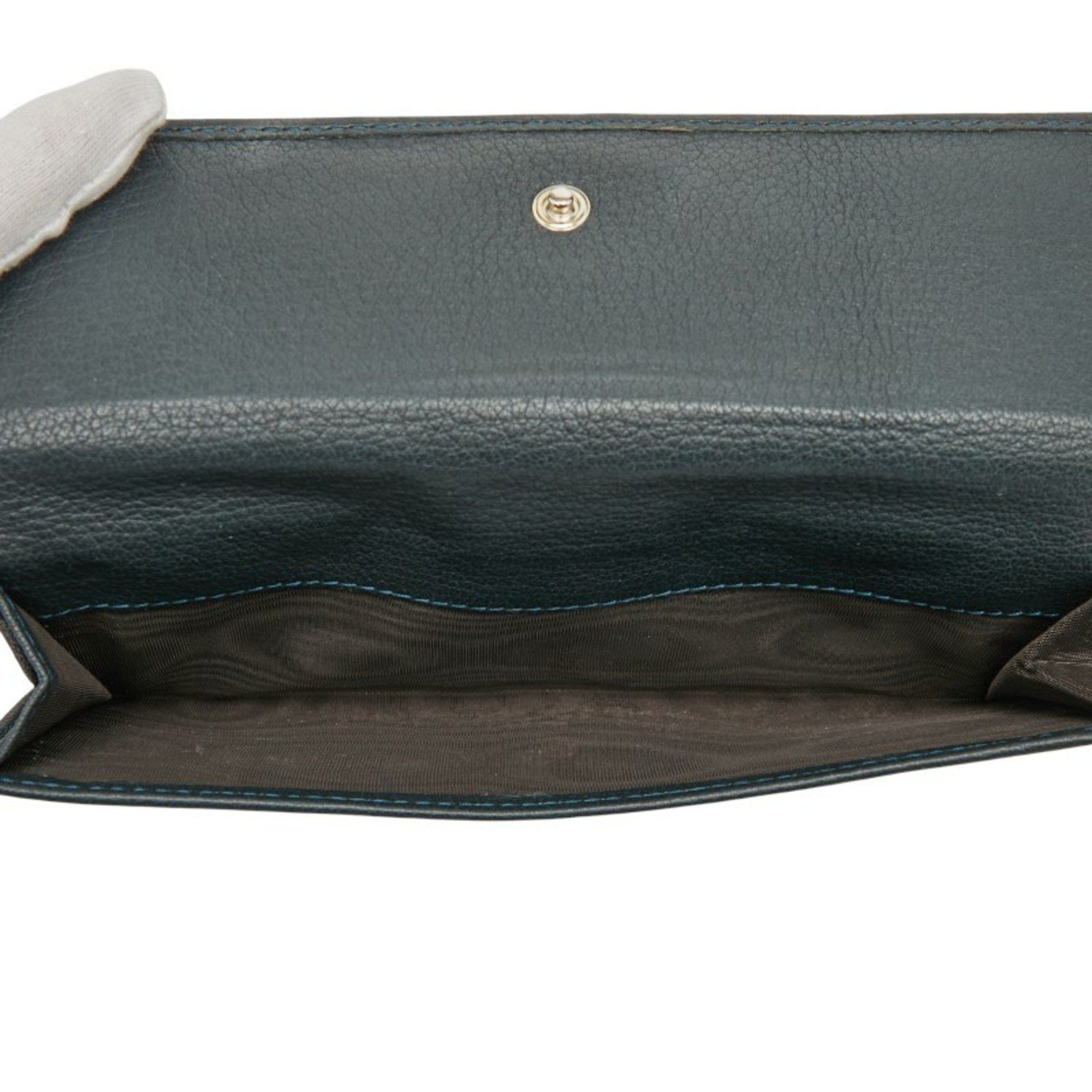 Gucci Gucci Interlocking G Long Wallet 231843 Navy Leather Women's GUCCI Size ONE SIZE - 5 Thumbnail