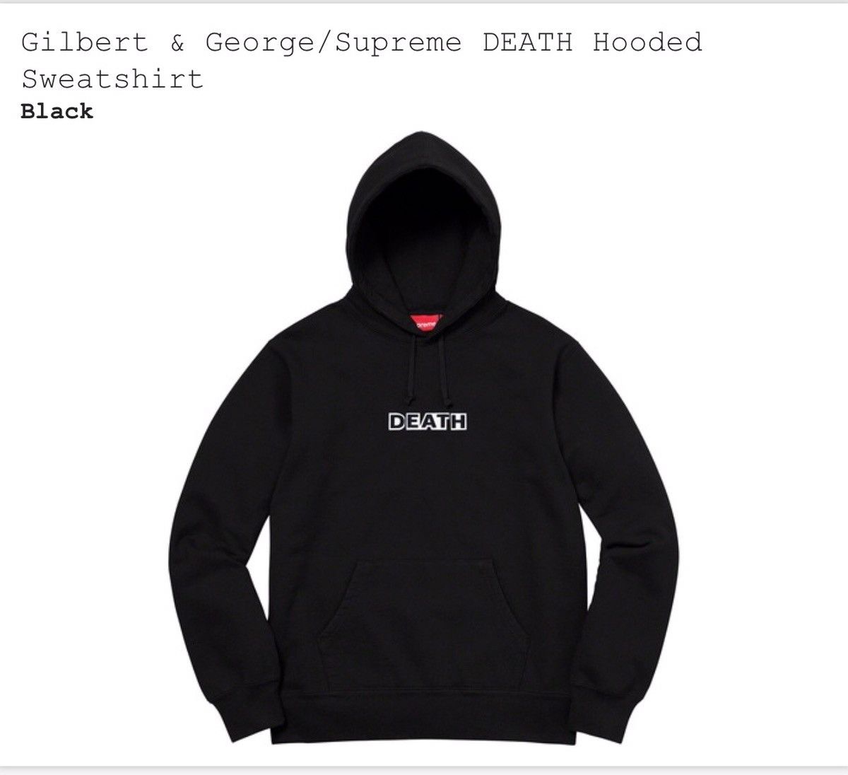 Supreme Gilbert & George Supreme DEATH Hoodie | Grailed