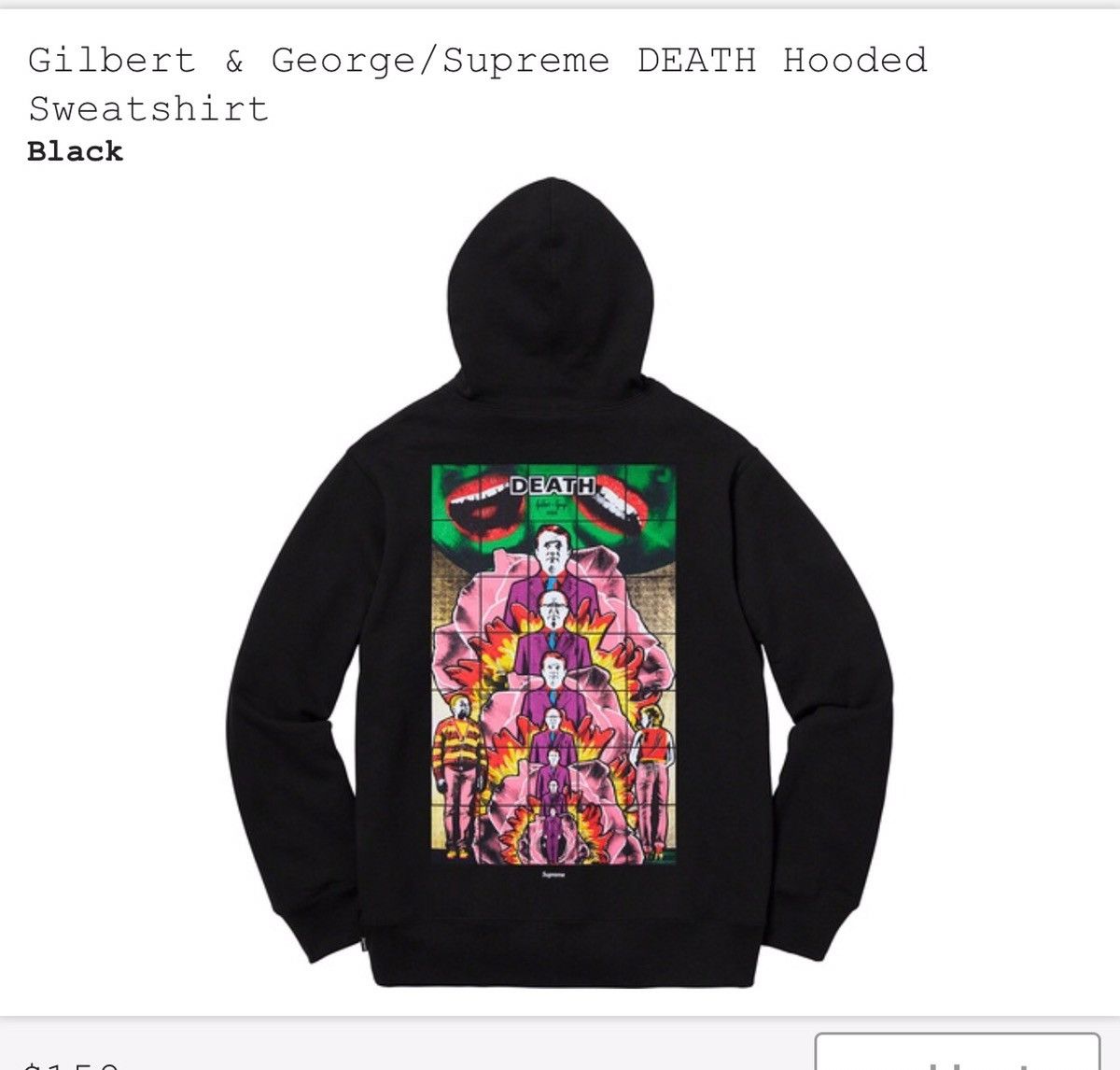 Supreme store death hoodie