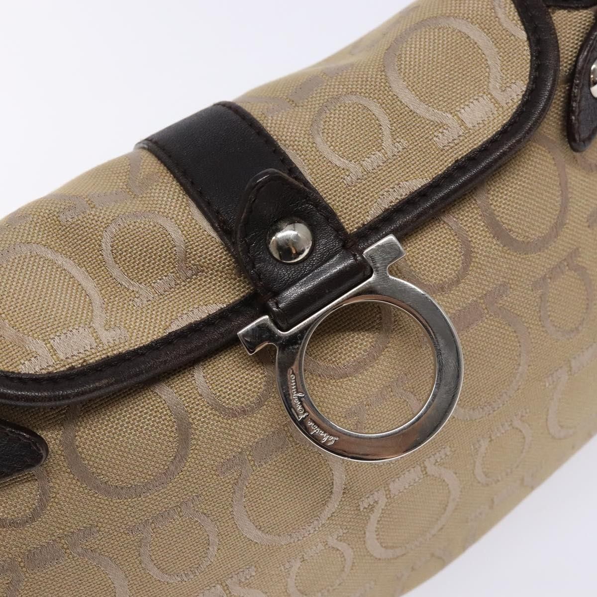 Salvatore Ferragamo Salvatore Ferragamo Gancini handbag Canvas and Leather Size ONE SIZE - 12 Thumbnail