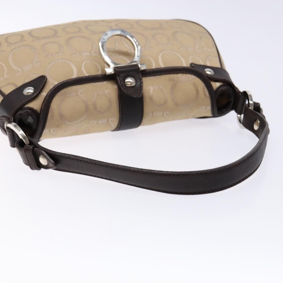 Salvatore Ferragamo Salvatore Ferragamo Gancini handbag Canvas and Leather Size ONE SIZE - 7 Thumbnail