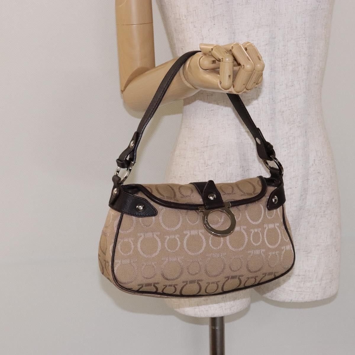 Salvatore Ferragamo Salvatore Ferragamo Gancini handbag Canvas and Leather Size ONE SIZE - 14 Thumbnail