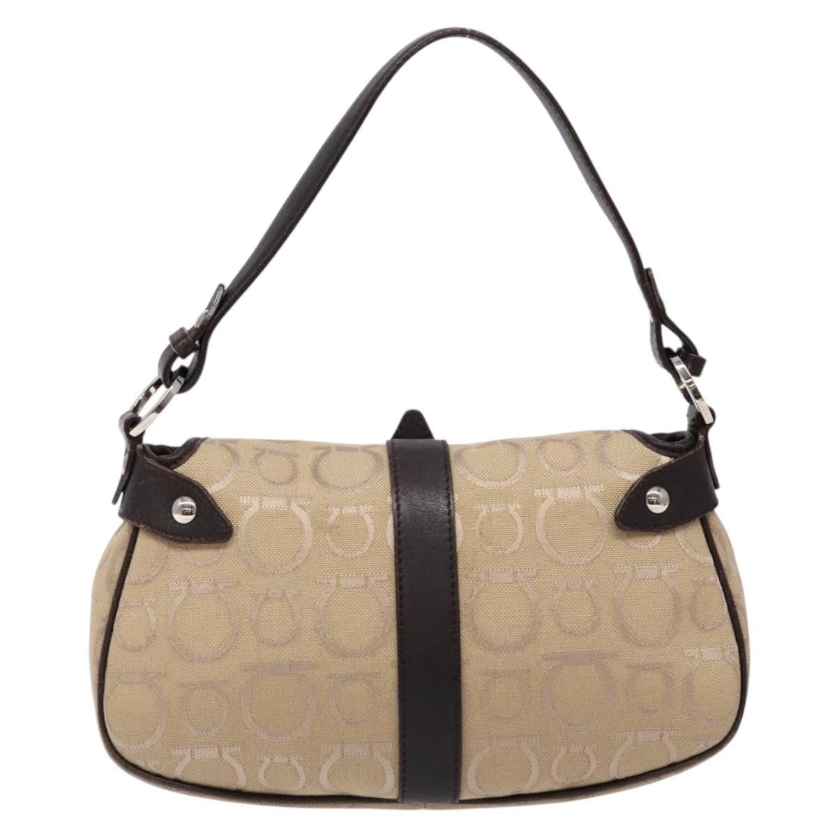 Salvatore Ferragamo Salvatore Ferragamo Gancini handbag Canvas and Leather Size ONE SIZE - 2 Thumbnail