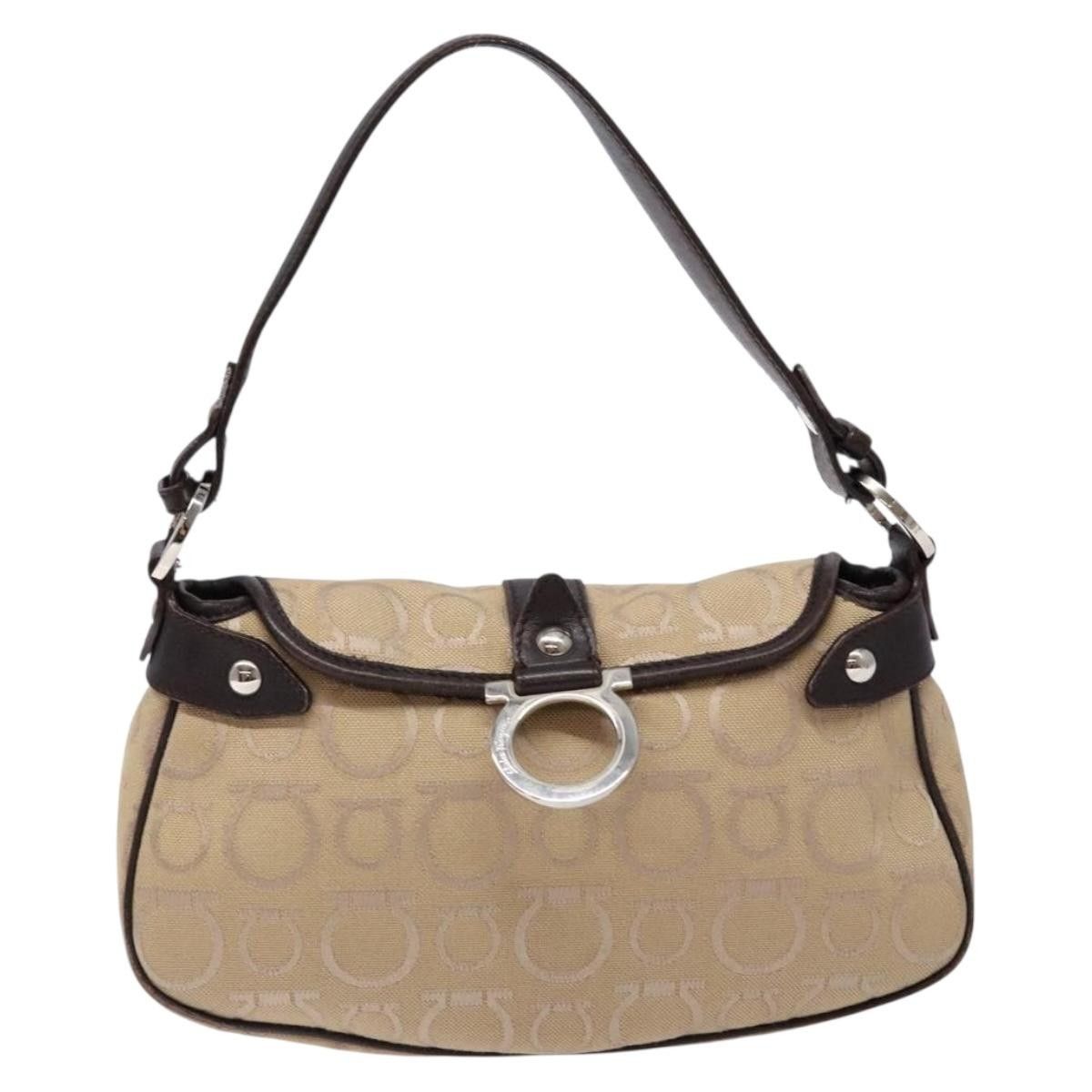 Salvatore Ferragamo Salvatore Ferragamo Gancini handbag Canvas and Leather Size ONE SIZE - 18 Thumbnail