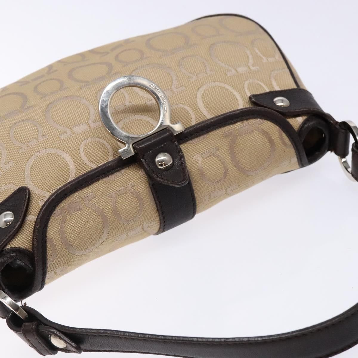 Salvatore Ferragamo Salvatore Ferragamo Gancini handbag Canvas and Leather Size ONE SIZE - 16 Thumbnail