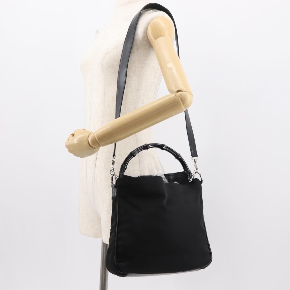 Gucci Gucci Vintage Bamboo Shoulder Bag Nylon Size ONE SIZE - 14 Thumbnail
