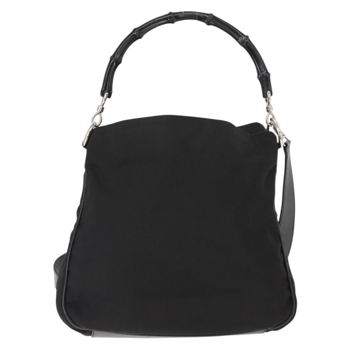 Gucci Gucci Vintage Bamboo Shoulder Bag Nylon Size ONE SIZE - 18 Thumbnail