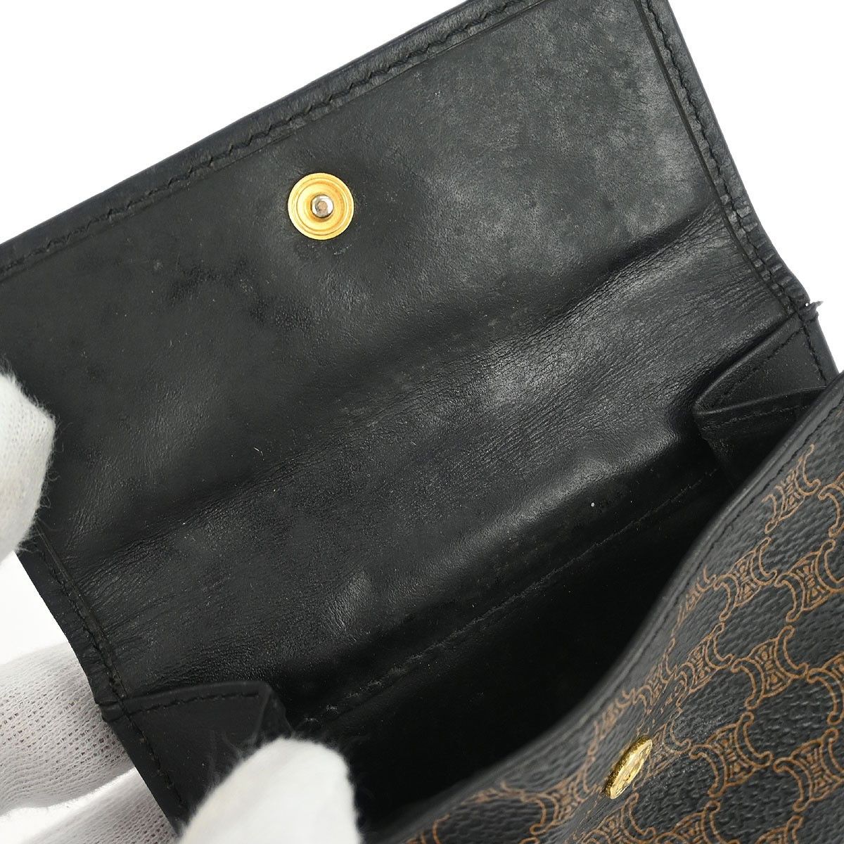 Celine Celine Vintage Bifold Wallet Macadam Coated Canvas Size ONE SIZE - 4 Thumbnail