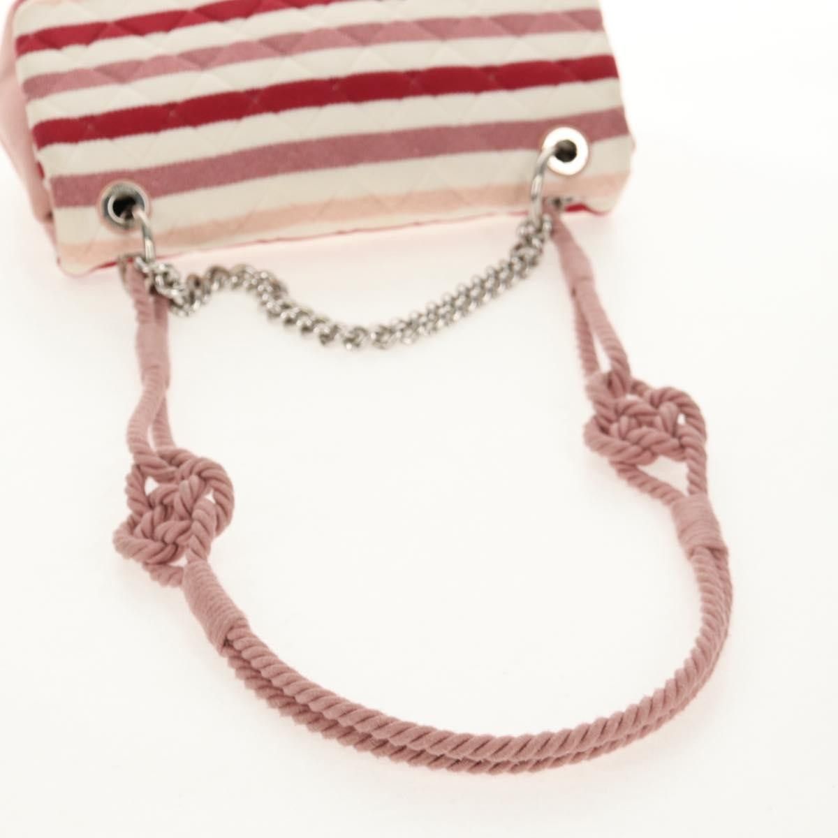 Chanel Chanel Rope Flap Bag Quilted Striped Jersey Size ONE SIZE - 7 Thumbnail