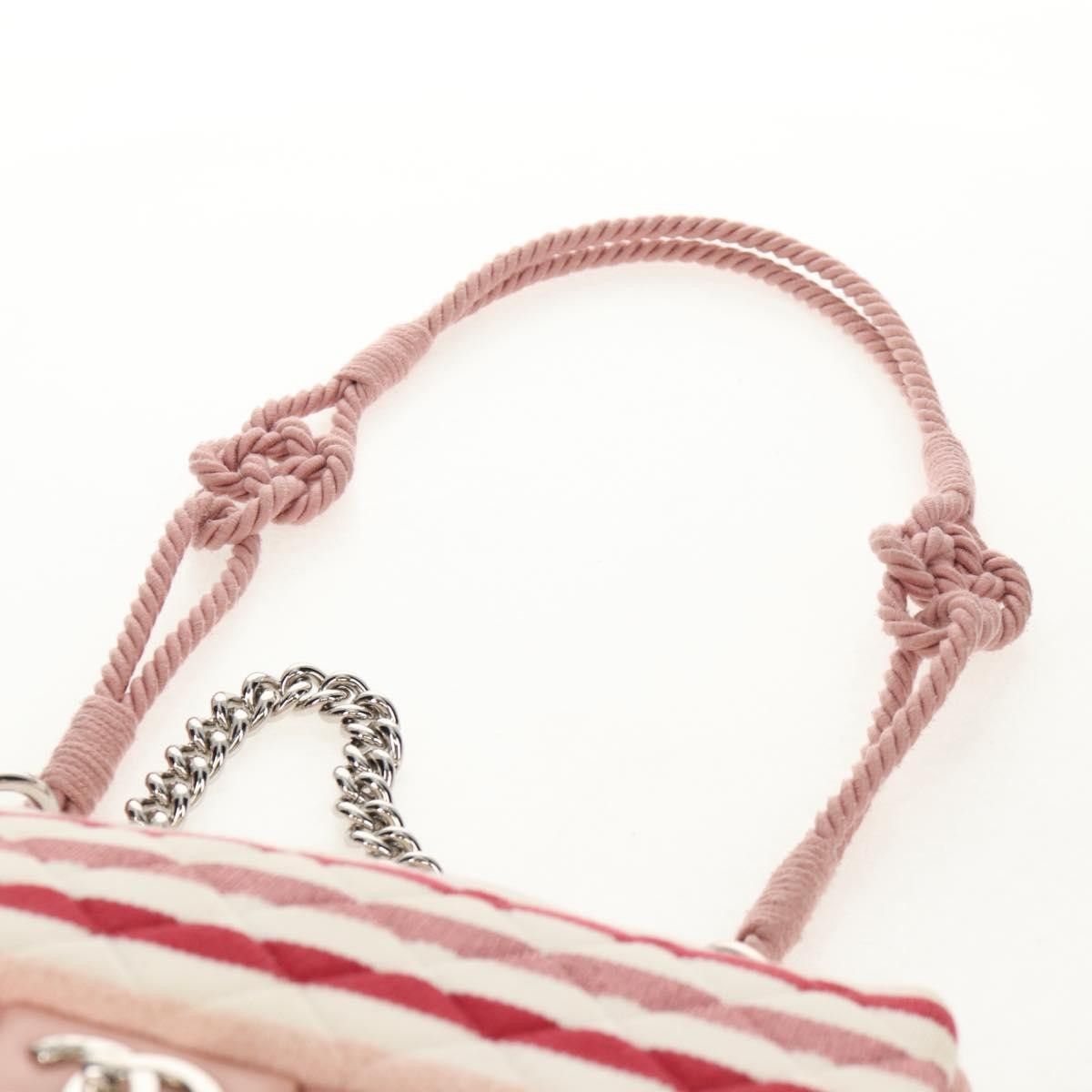 Chanel Chanel Rope Flap Bag Quilted Striped Jersey Size ONE SIZE - 21 Thumbnail