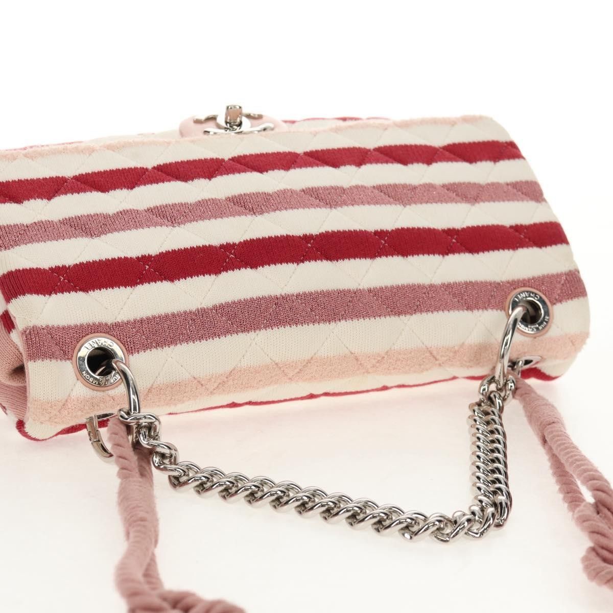 Chanel Chanel Rope Flap Bag Quilted Striped Jersey Size ONE SIZE - 18 Thumbnail