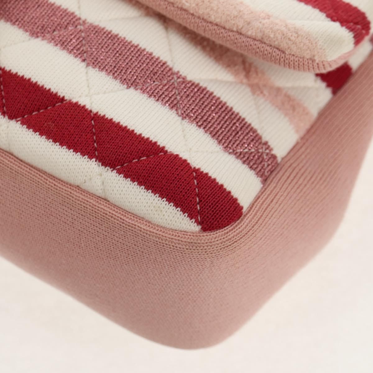 Chanel Chanel Rope Flap Bag Quilted Striped Jersey Size ONE SIZE - 9 Thumbnail