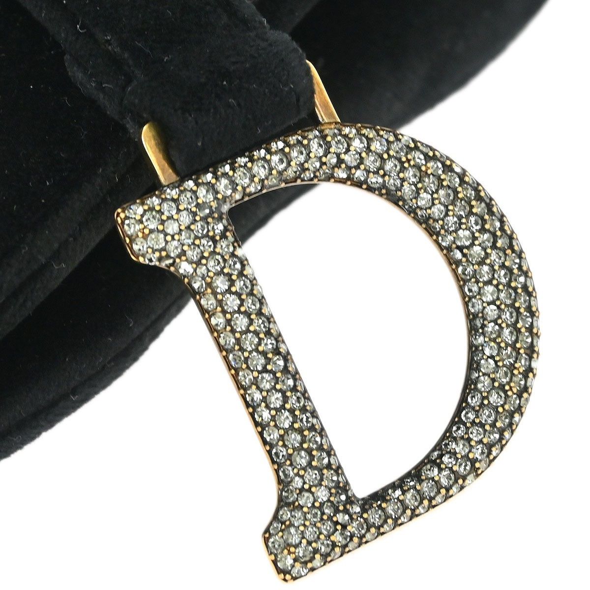 Dior Christian Dior Saddle Handbag Velvet with Crystals Size ONE SIZE - 9 Thumbnail