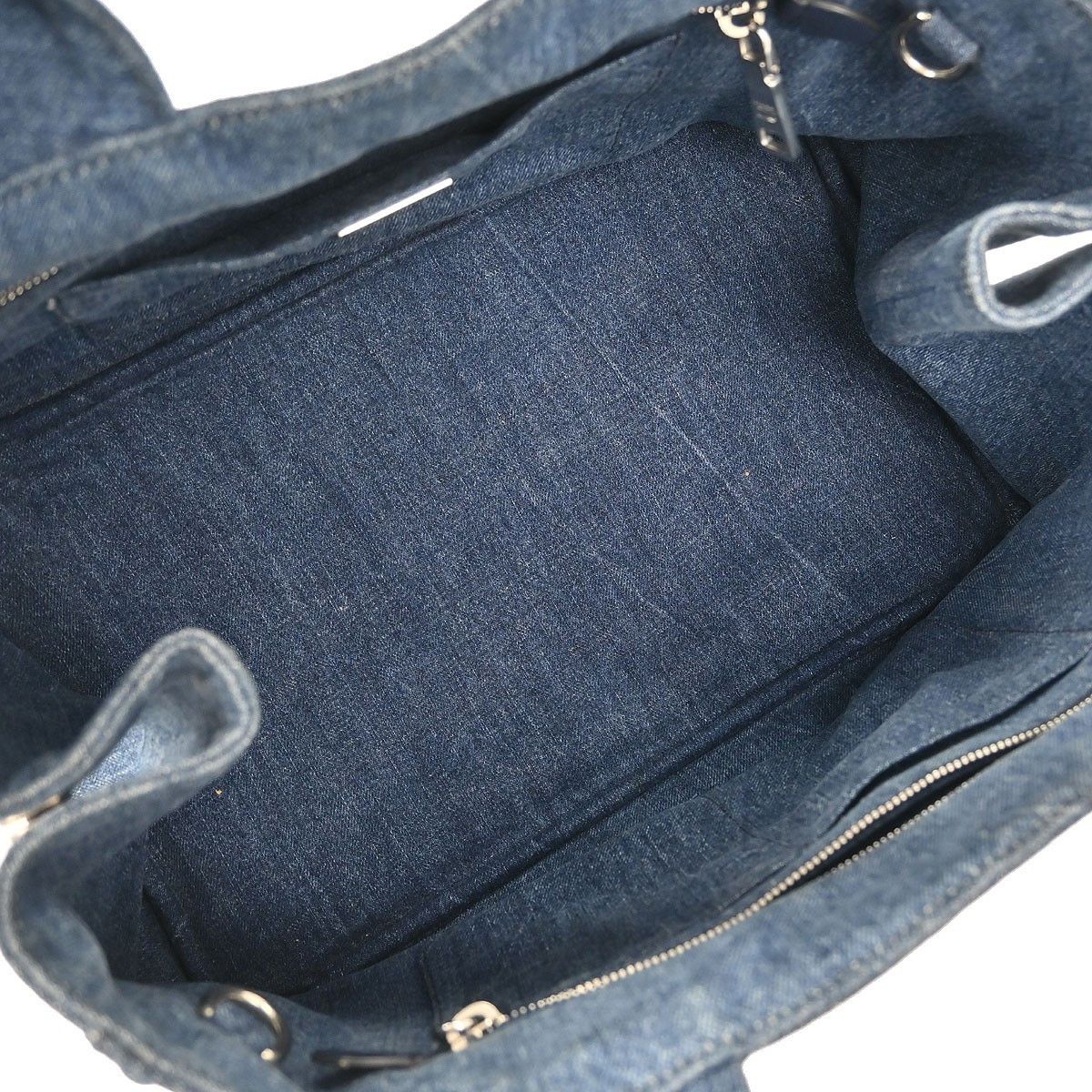 Prada Prada Canapa Convertible Tote Denim Size ONE SIZE - 3 Thumbnail