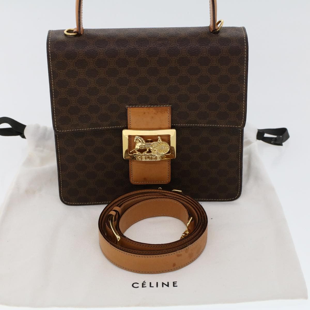 Celine Celine Macadam Handbag Macadam with leather Size ONE SIZE - 13 Thumbnail