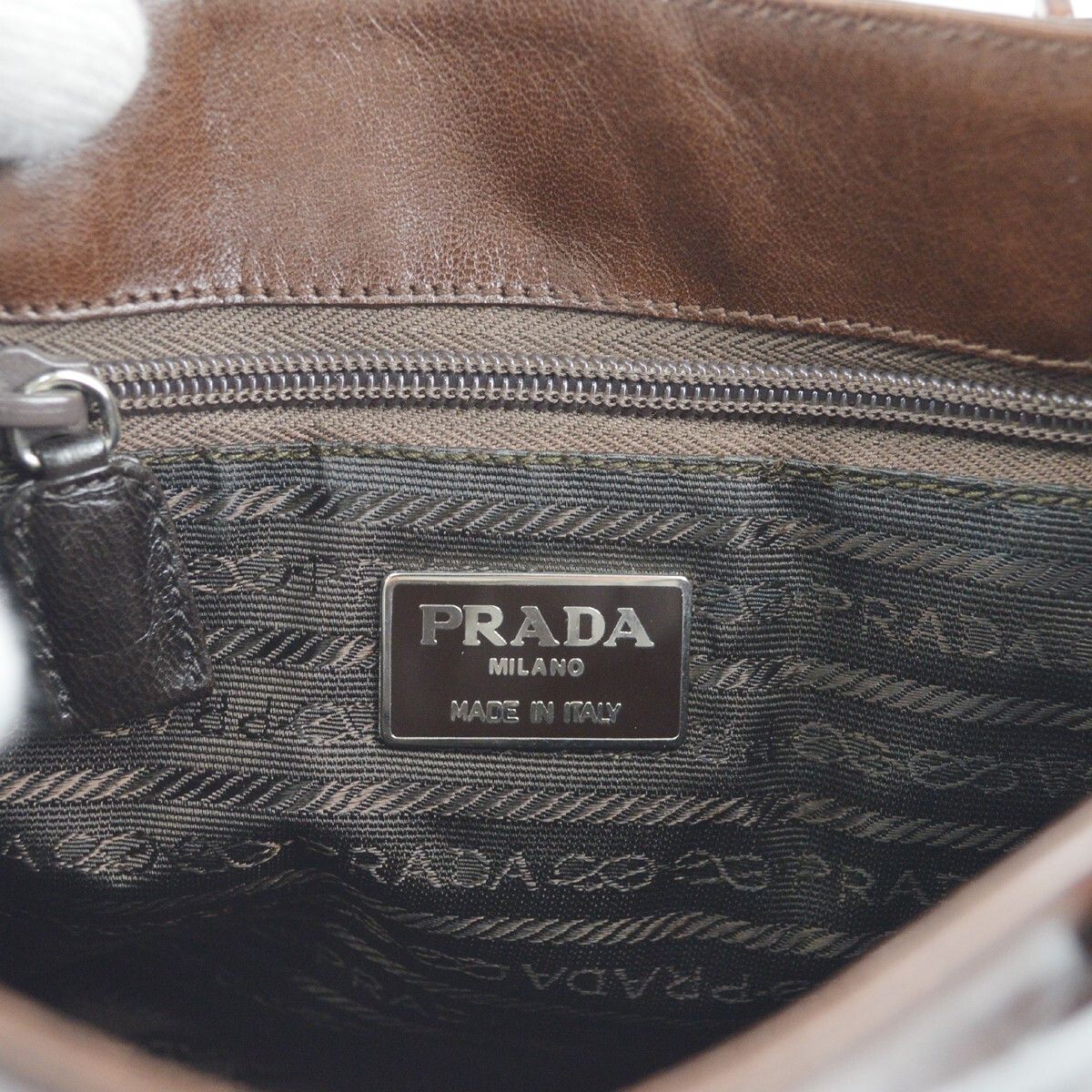 Prada Prada Vintage Tote Leather Size ONE SIZE - 4 Thumbnail