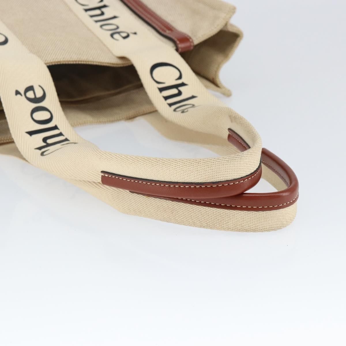 Chloe Chloe Woody Tote Canvas with Leather Size ONE SIZE - 8 Thumbnail