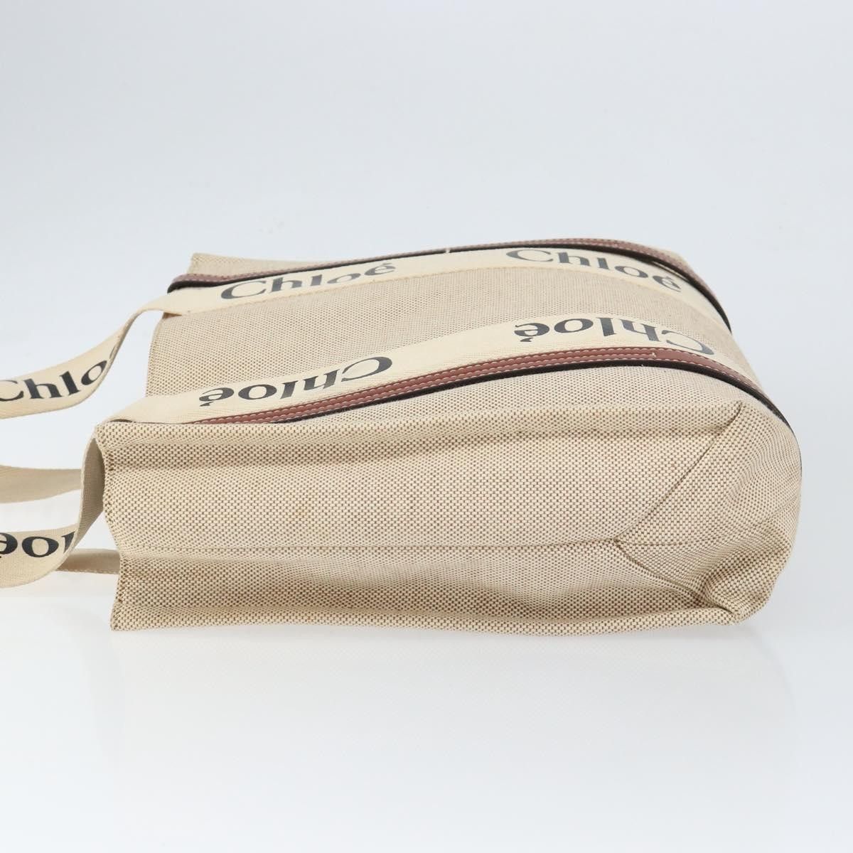 Chloe Chloe Woody Tote Canvas with Leather Size ONE SIZE - 4 Thumbnail