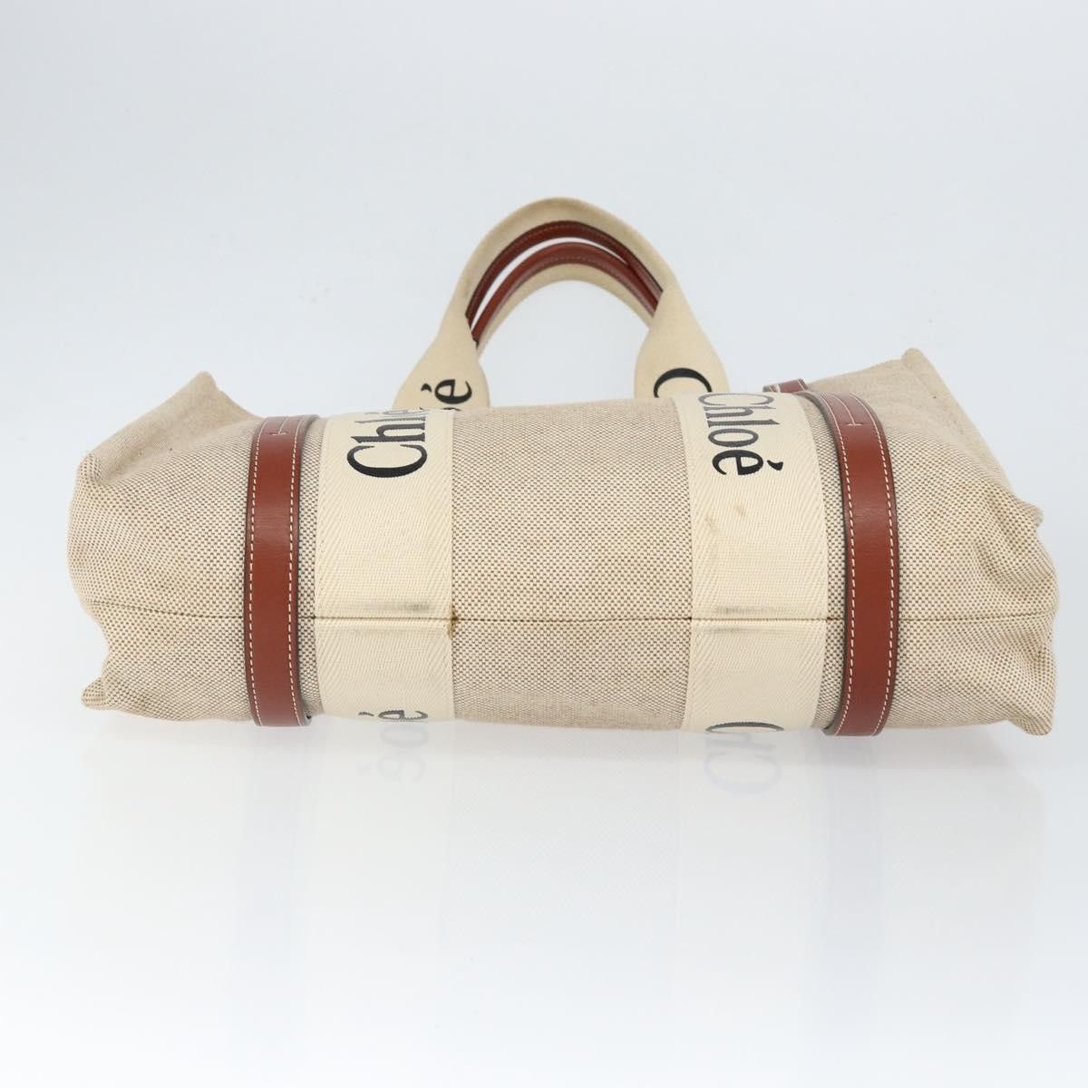 Chloe Chloe Woody Tote Canvas with Leather Size ONE SIZE - 14 Thumbnail