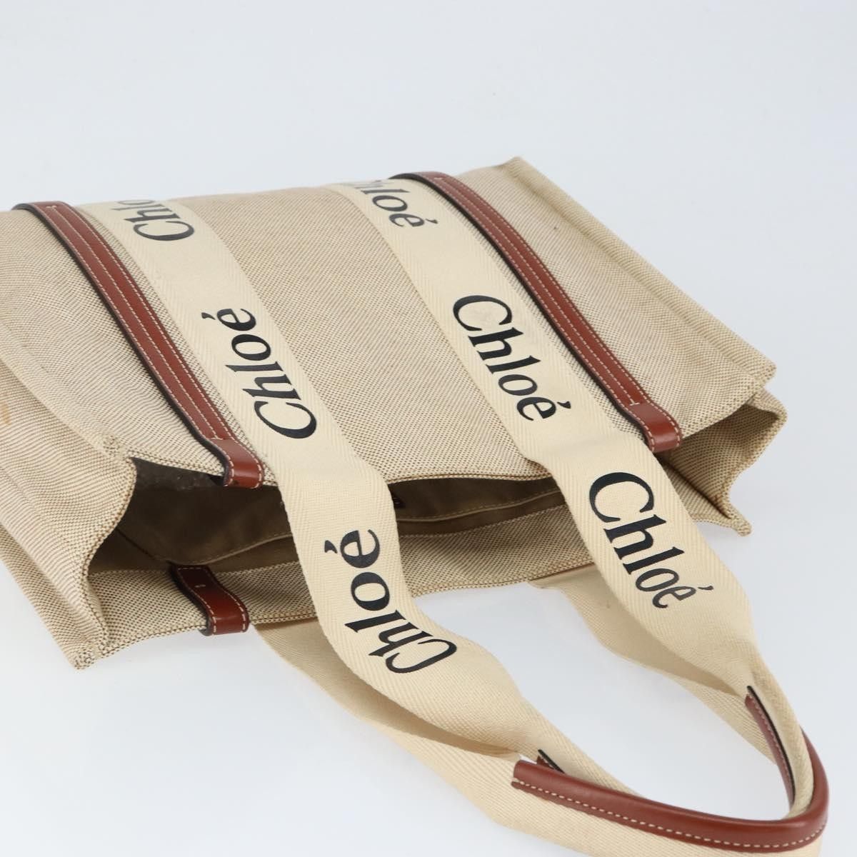 Chloe Chloe Woody Tote Canvas with Leather Size ONE SIZE - 15 Thumbnail