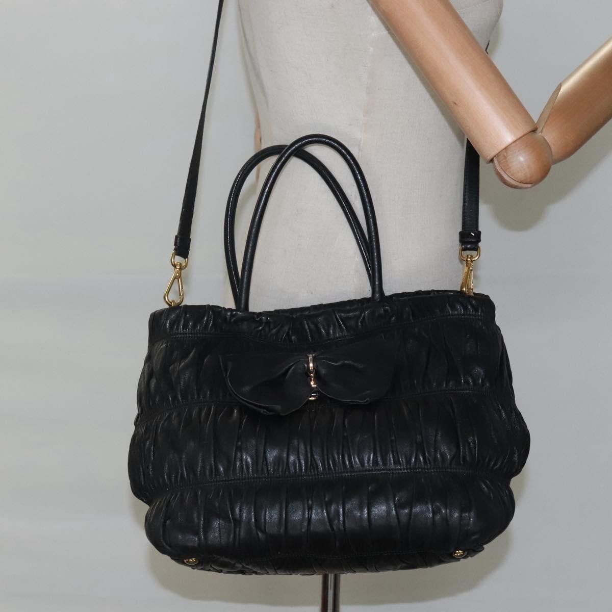 Prada Prada Gaufre Ribbon handbag Leather Size ONE SIZE - 14 Thumbnail