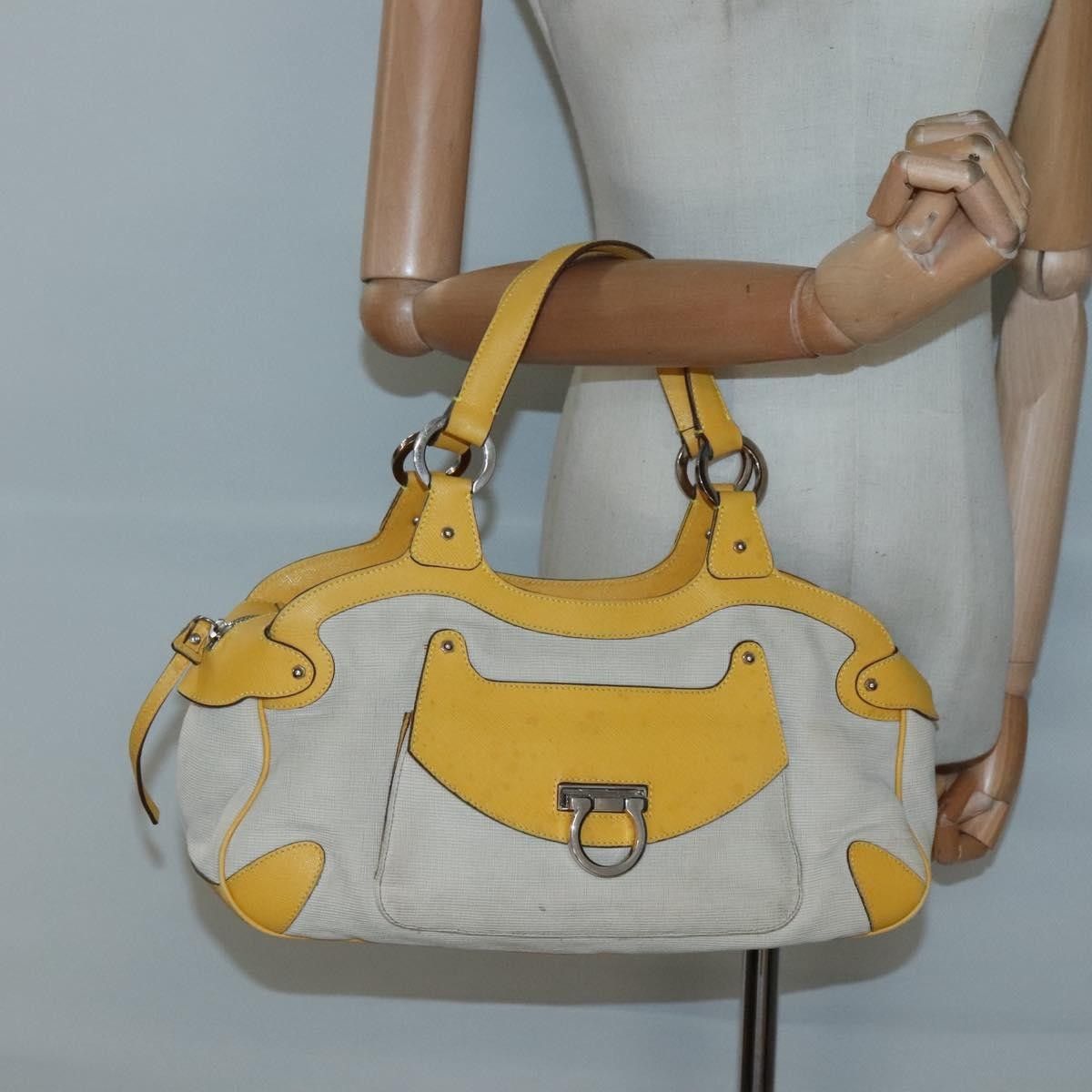Salvatore Ferragamo Salvatore Ferragamo Gancini Canvas and Leather Size ONE SIZE - 14 Thumbnail