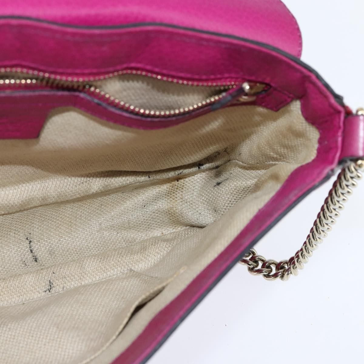 Gucci Gucci Soho Chain Crossbody Bag Leather Size ONE SIZE - 20 Thumbnail