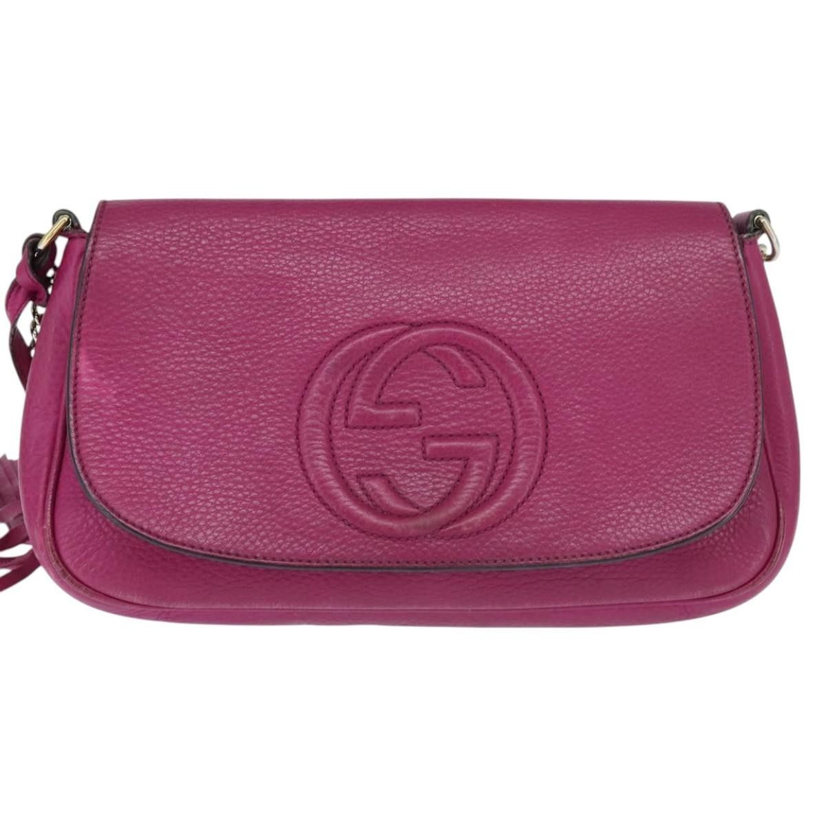 Gucci Gucci Soho Chain Crossbody Bag Leather Size ONE SIZE - 18 Thumbnail