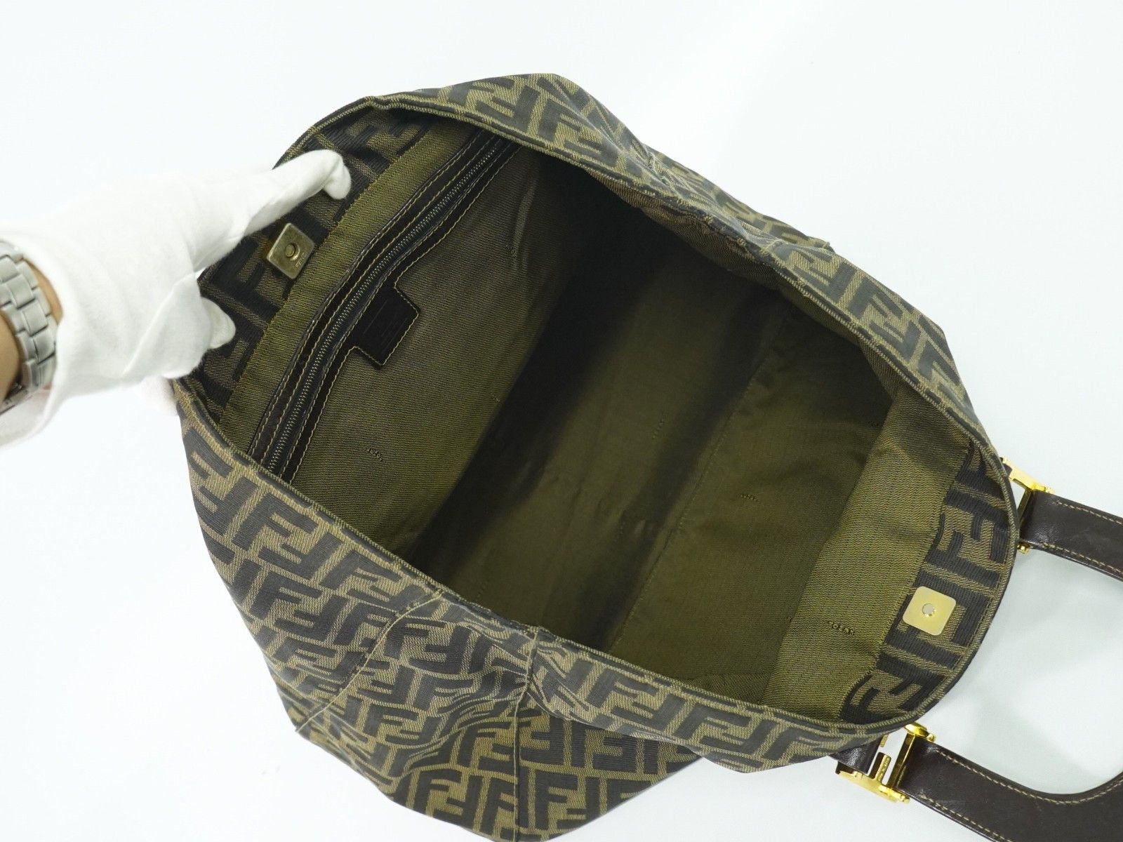 Fendi Fendi Vintage Zucca Handbag Zucca Size ONE SIZE - 13 Thumbnail